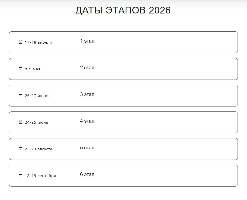 Расписание соревнований сезона 2026. Moscow Raceway (MRW), ADM Raceway, IGORA Drive и не только