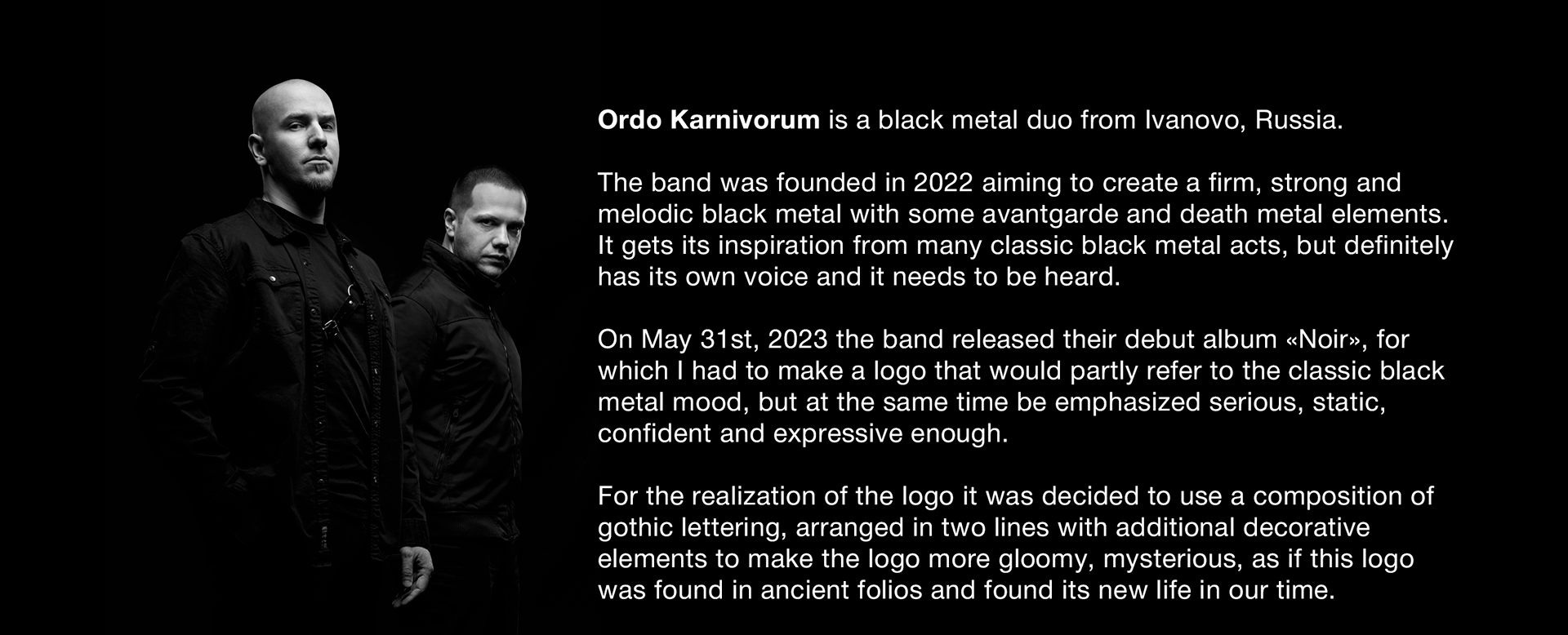 Ordo Karnivorum | metal logo design & creation. GNOIZM | Metal Logos & Dark Lettering