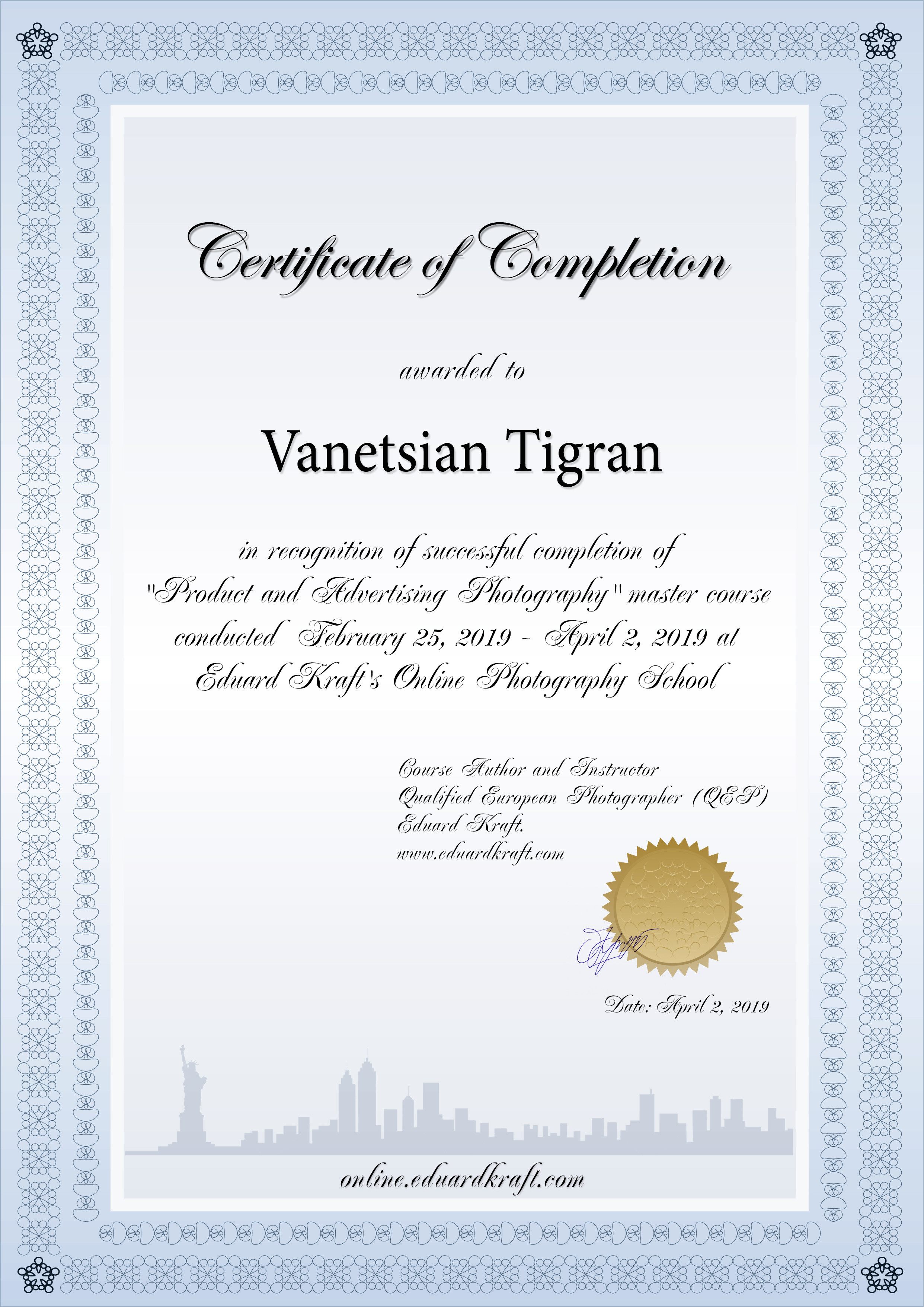 Обо мне. Рекламный фотограф в Москве и РФ Тигран Ванециан