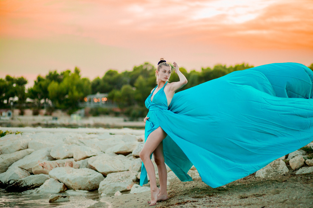 Unleashing the Magic: Flying Dress Photoshoot Experience for Every Woman. Flying Dress Photographer in Croatia, Montenegro, Bosnia, Italy, all EU