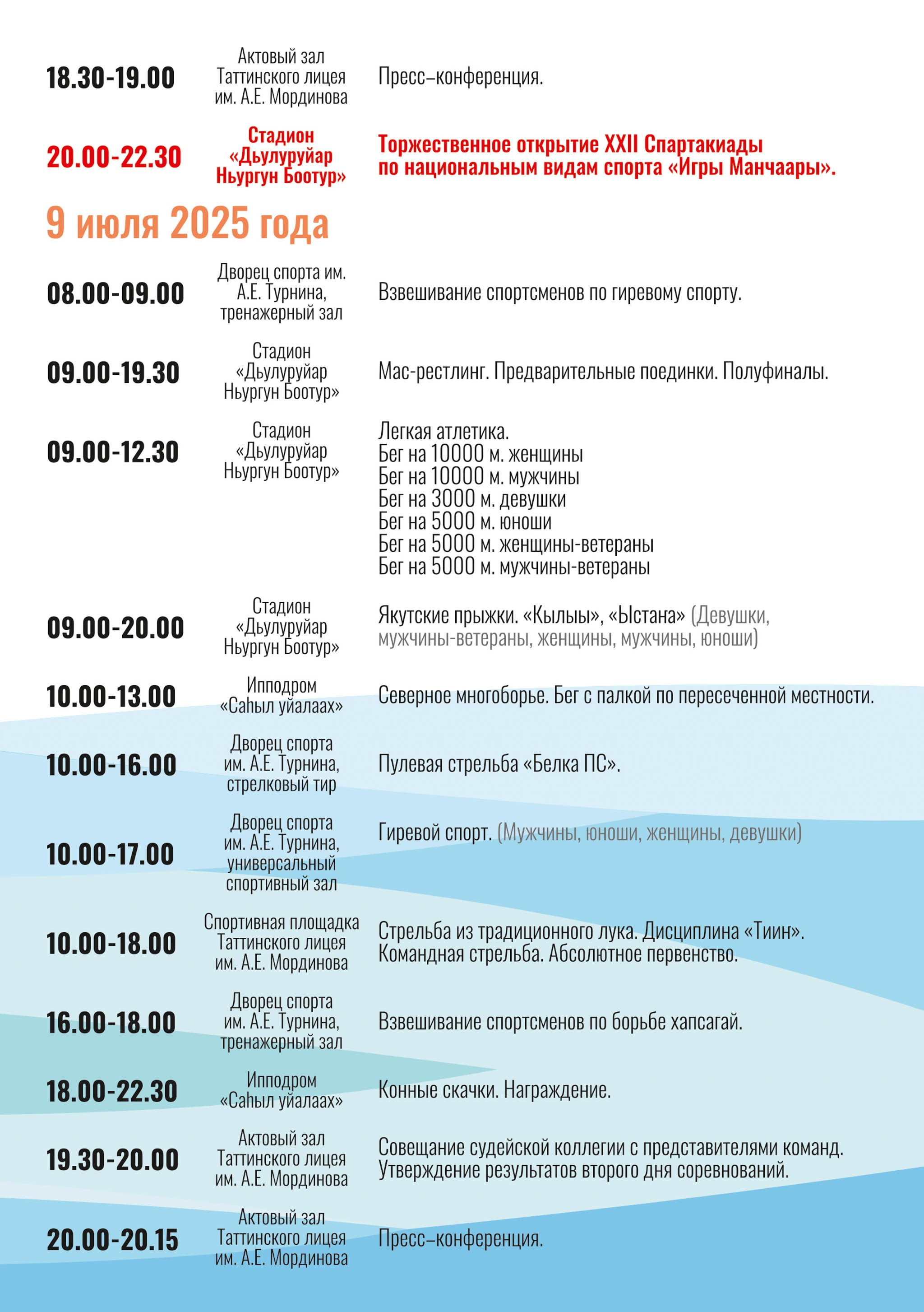 Расписание Игр Манчаары