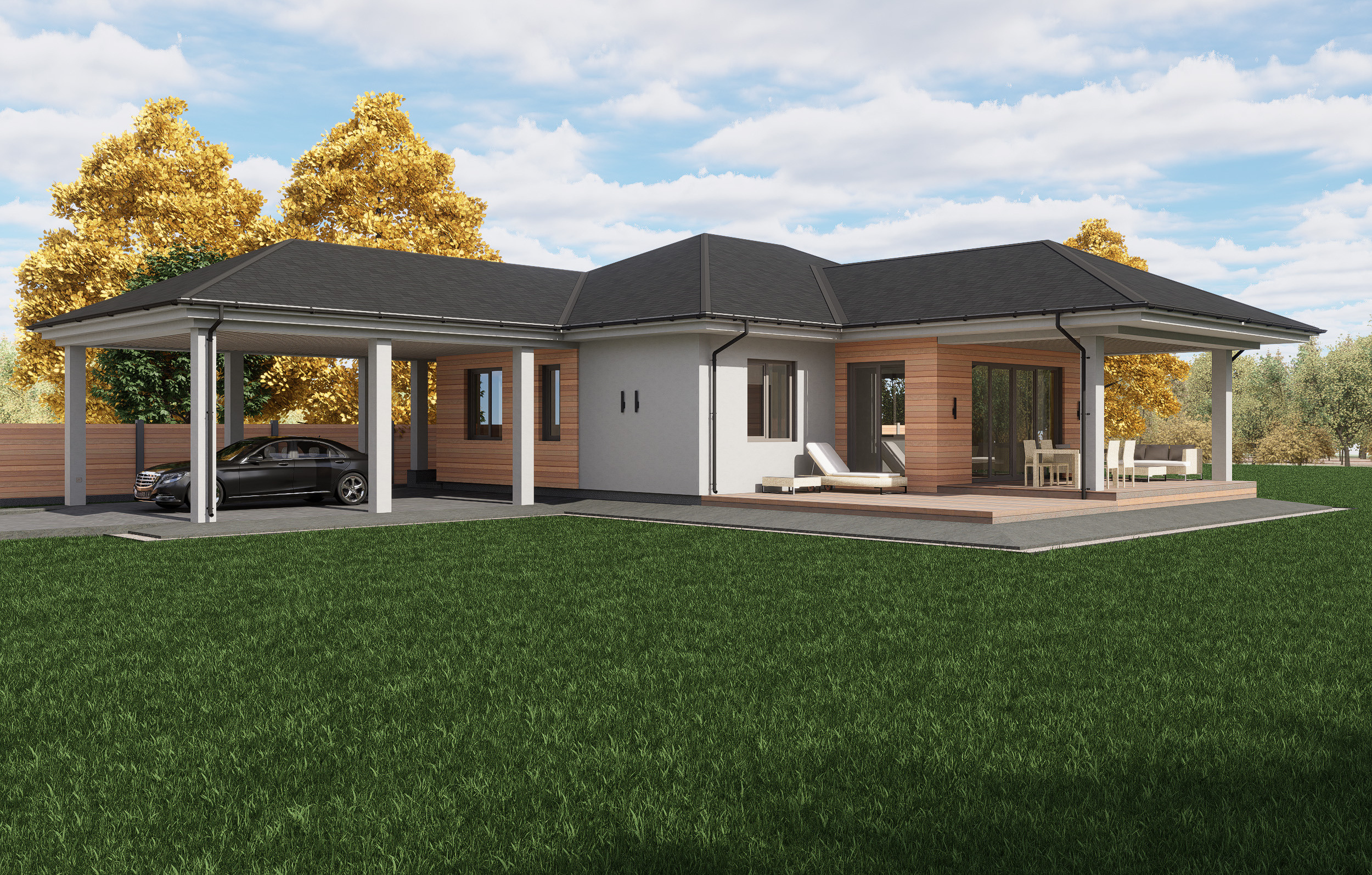 Дом Сахалин 100 м². Архитектурно-дизайнерское бюро ROOMS