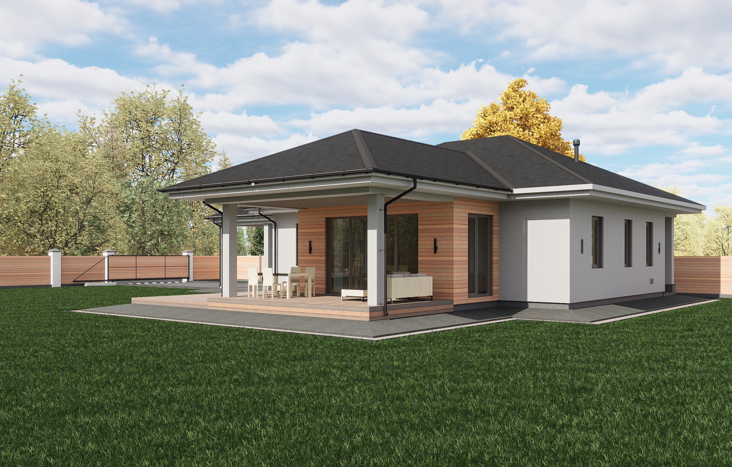 Дом Сахалин 100 м². Архитектурно-дизайнерское бюро ROOMS