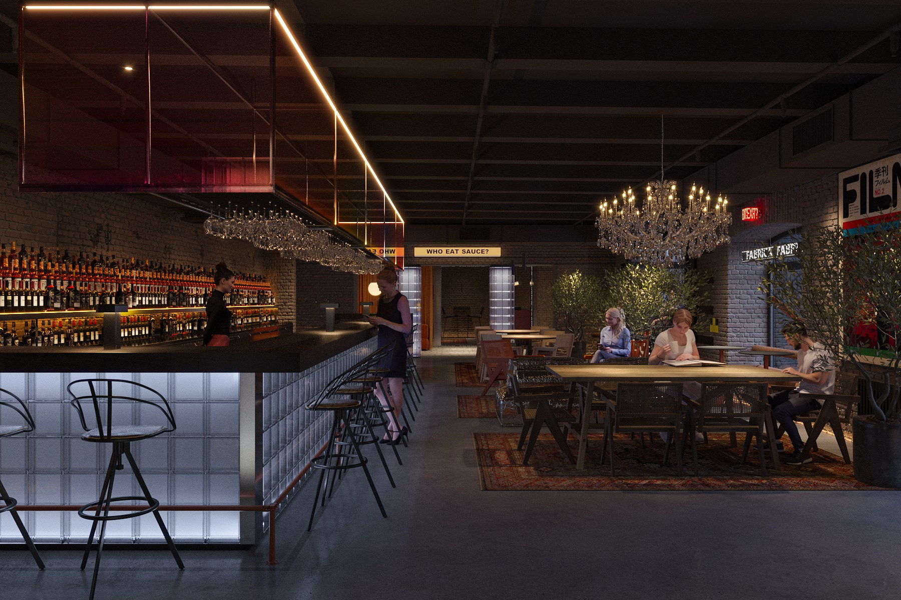 ЦЕХ / пространство для вечеринок на месте старой кондитерской фабрики, 300 м². Rezells Architects — студия дизайна жилых и коммерческих интерьеров