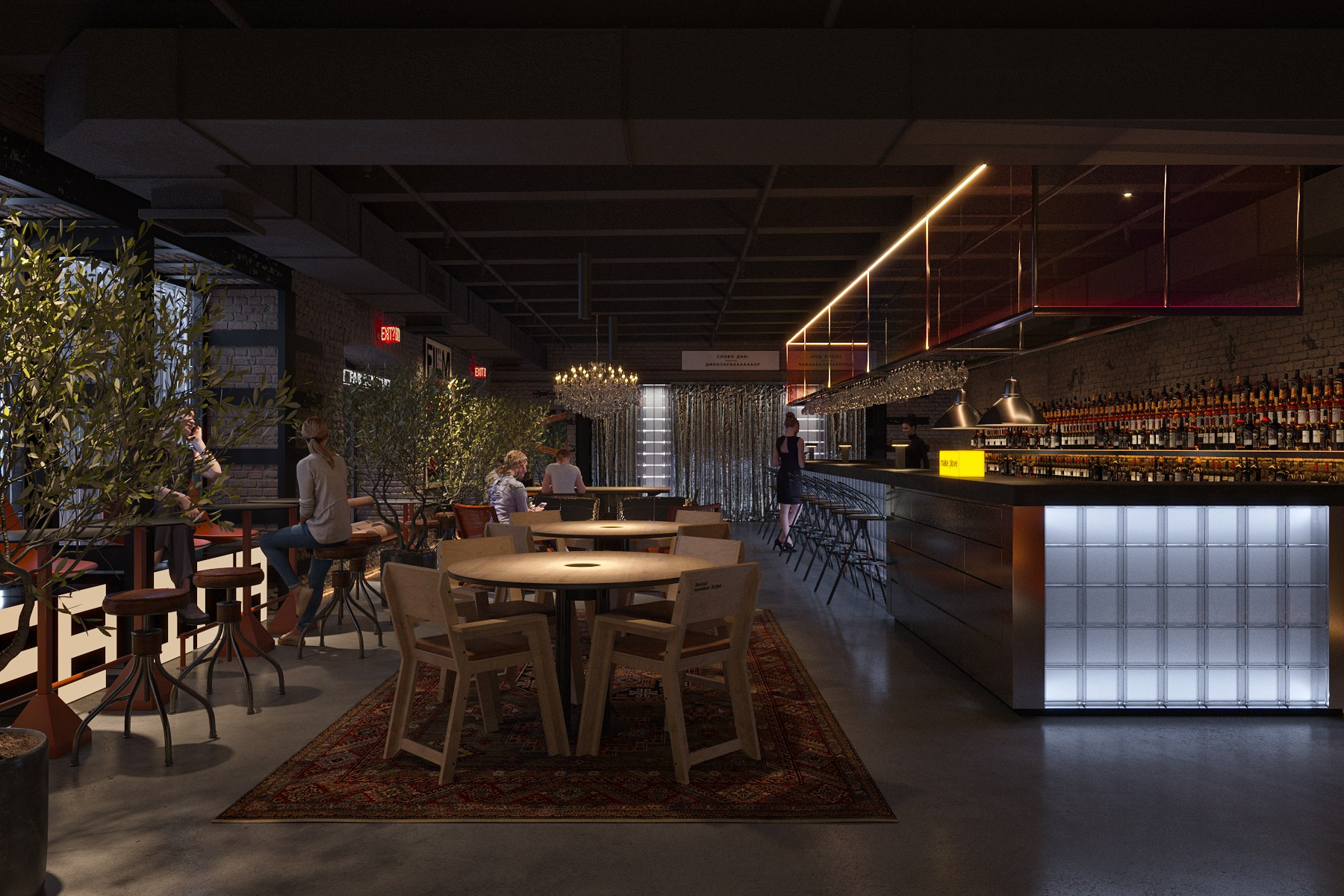 ЦЕХ / пространство для вечеринок на месте старой кондитерской фабрики, 300 м². Rezells Architects — студия дизайна жилых и коммерческих интерьеров