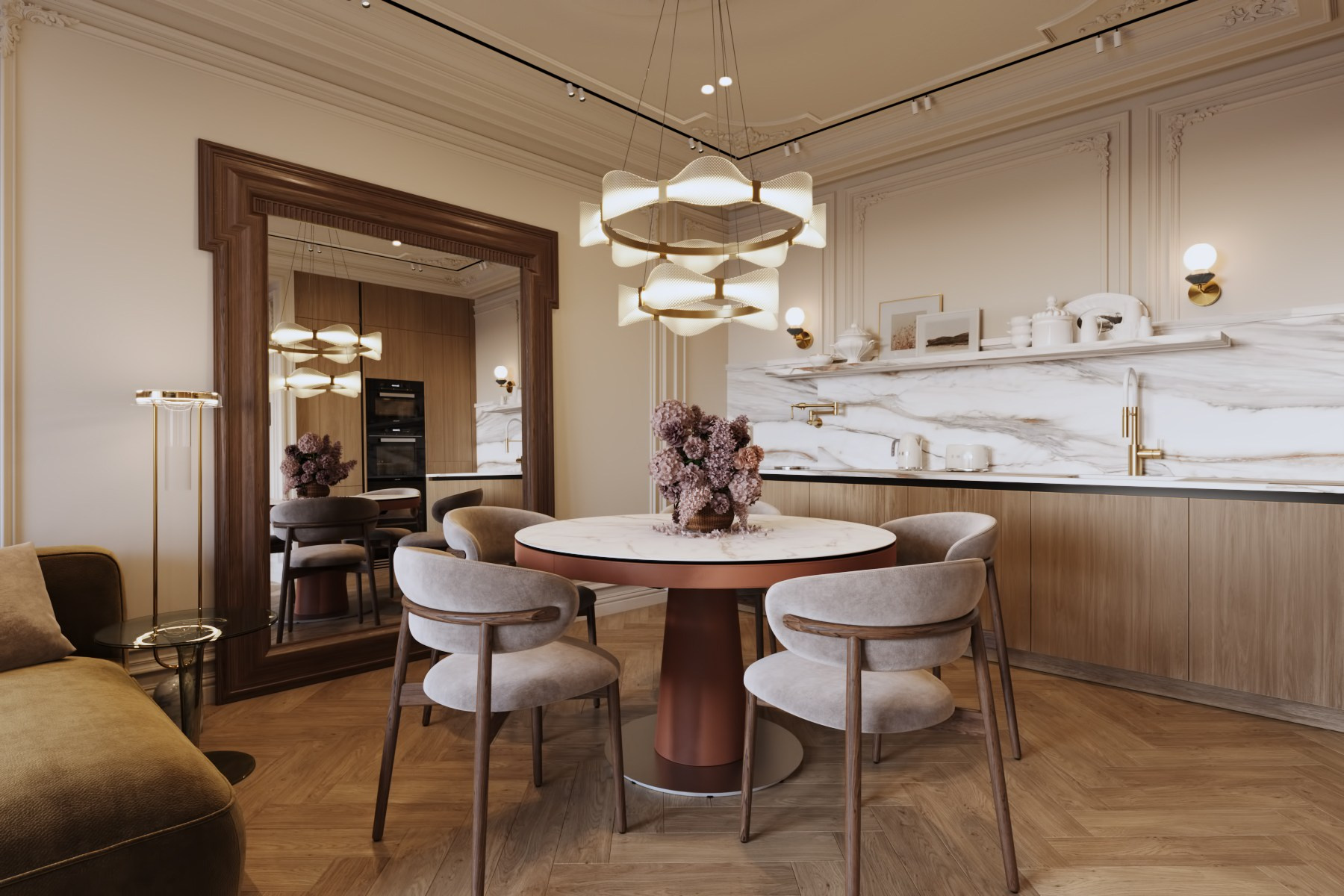 АППАРТАМЕНТЫ «ОЛИМП» / квартира, 105 м². Rezells Architects — студия дизайна жилых и коммерческих интерьеров