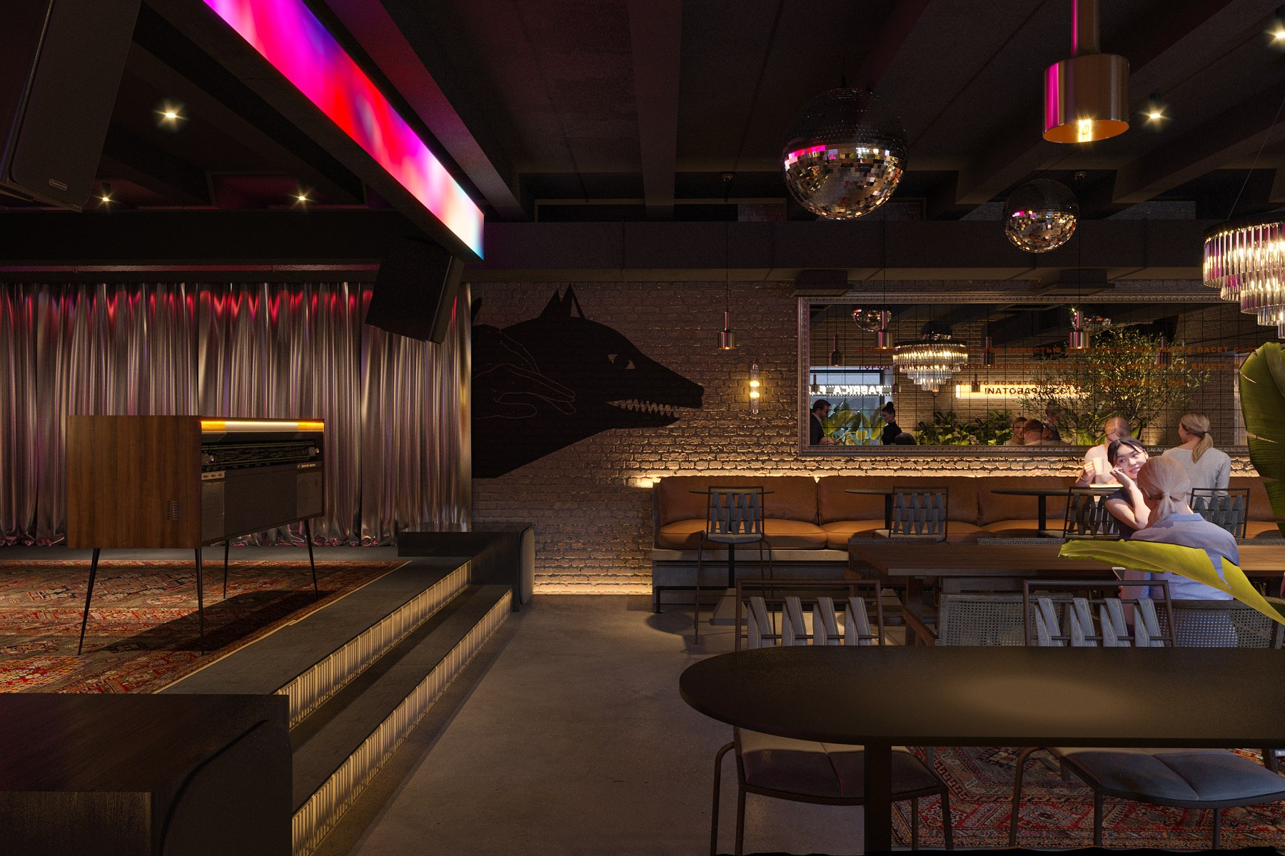 ЦЕХ / пространство для вечеринок на месте старой кондитерской фабрики, 300 м². Rezells Architects — студия дизайна жилых и коммерческих интерьеров