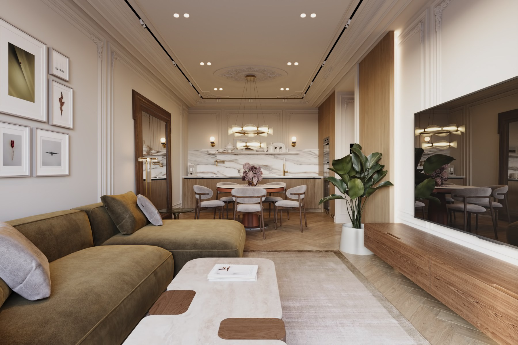 АППАРТАМЕНТЫ «ОЛИМП» / квартира, 105 м². Rezells Architects — студия дизайна жилых и коммерческих интерьеров