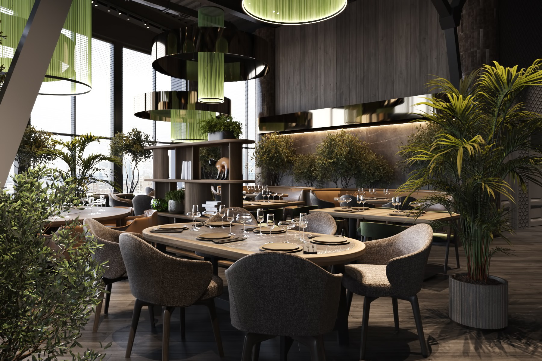 LOOM / ресторан, 380 м². Rezells Architects — студия дизайна жилых и коммерческих интерьеров