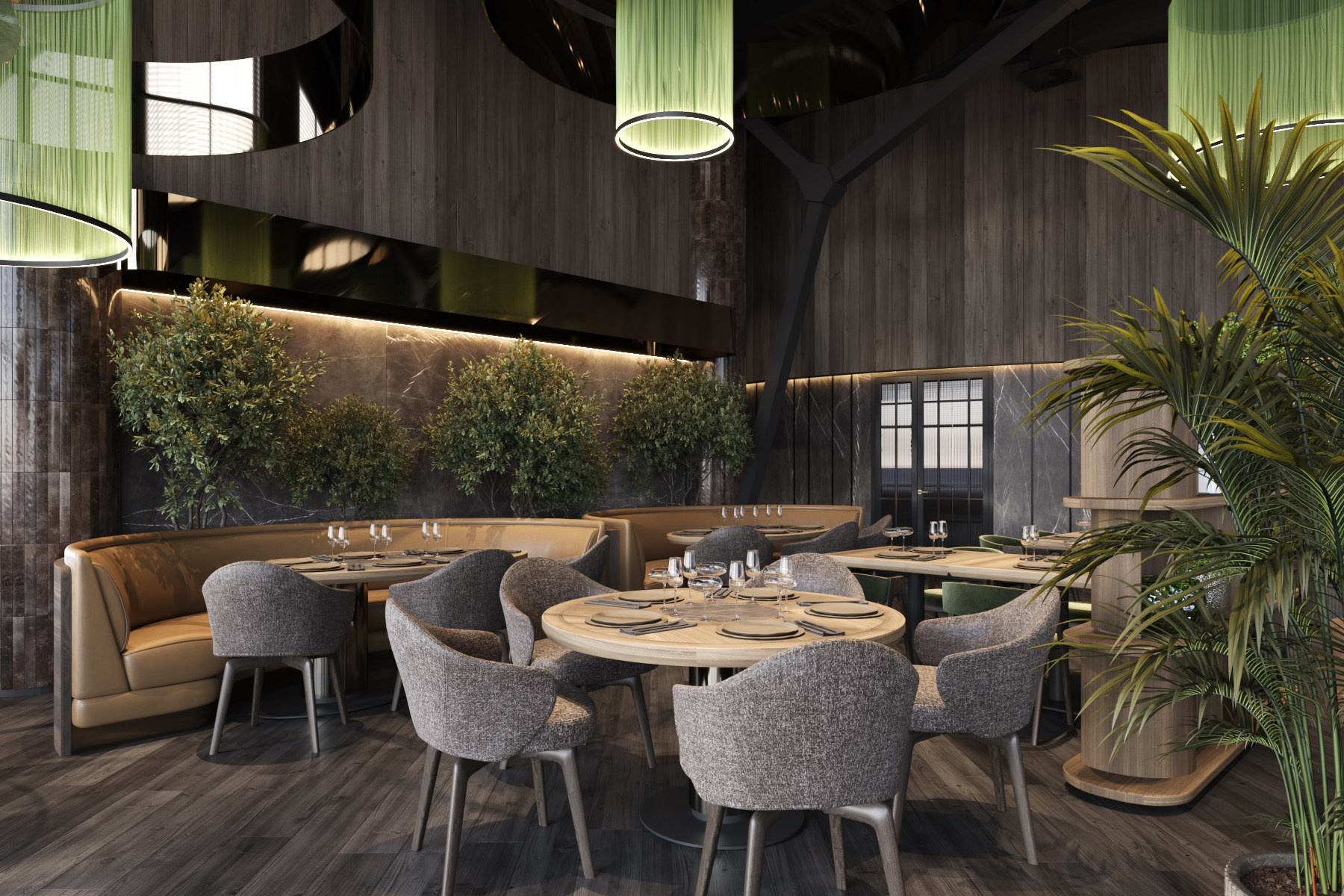 LOOM / ресторан, 380 м². Rezells Architects — студия дизайна жилых и коммерческих интерьеров