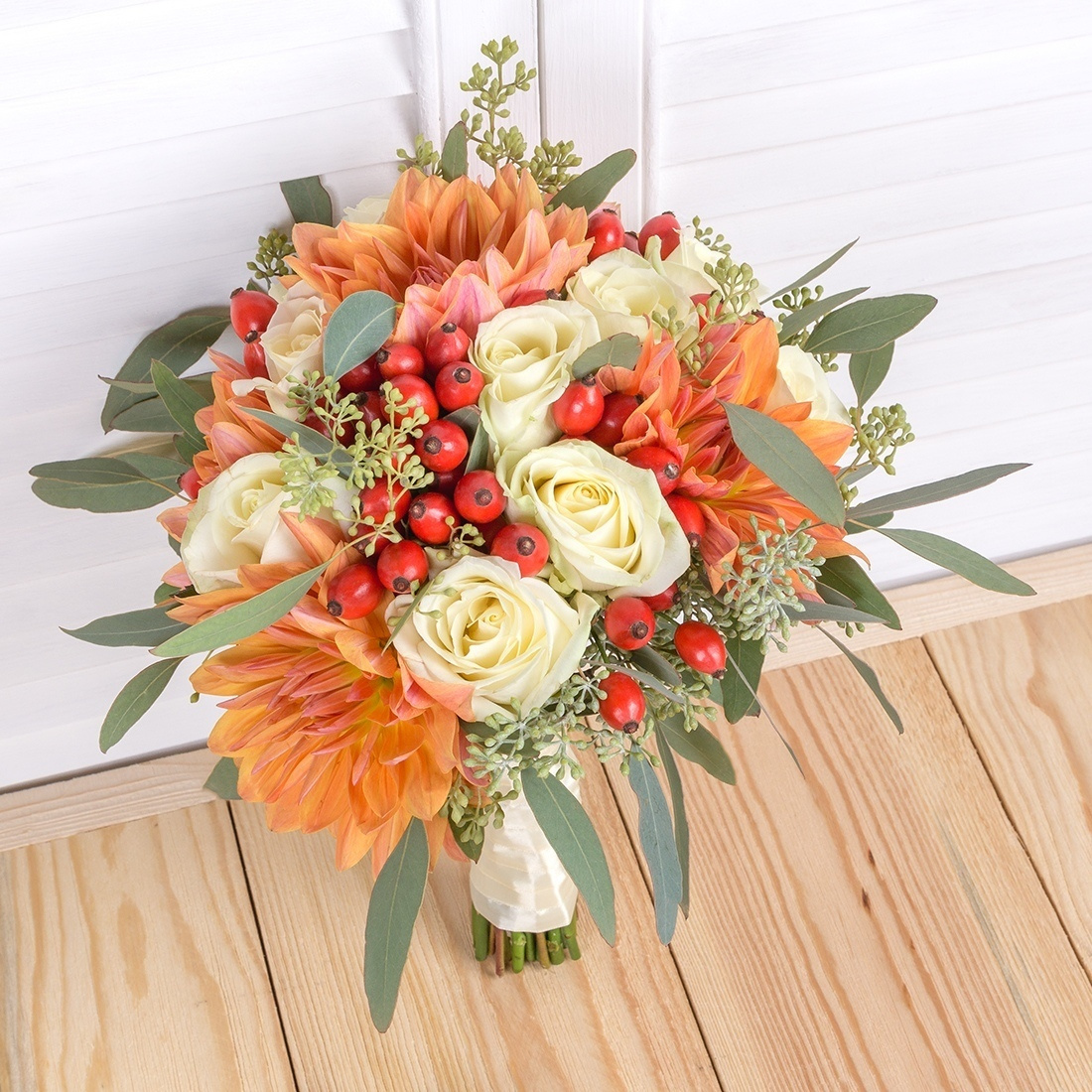 Осенний свадебный букет. Флорист Маргарита Гладкова