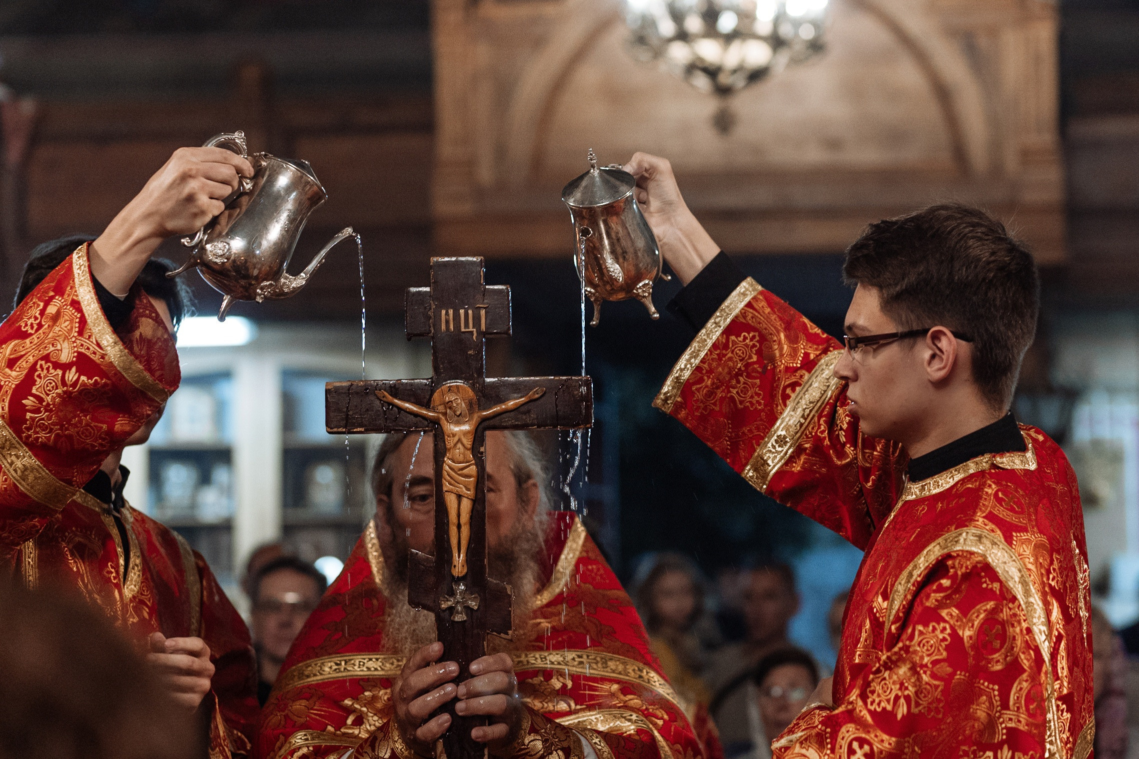 Честный и Животворящий Крест Господень. Вечернее богослужение, всенощное бдение, семинарский храм. Таврическая духовная семинария