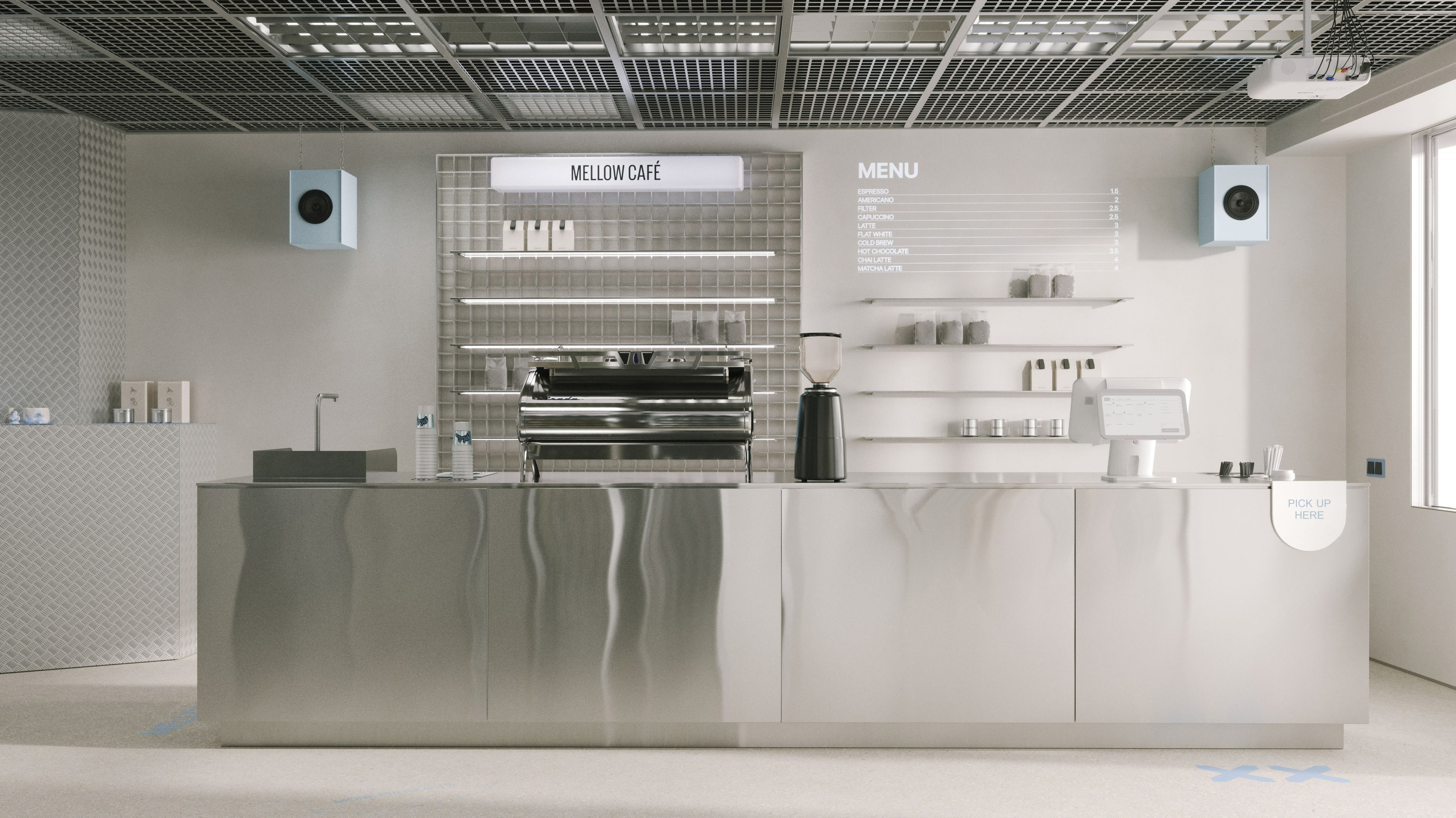 Oreshek cafe, interior design project of cafe
