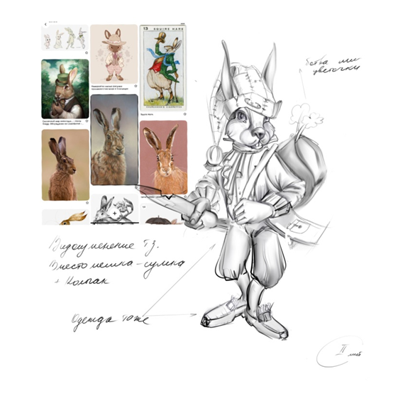 Ёлочная игрушка «Зайка- путешественник». NatalieArt