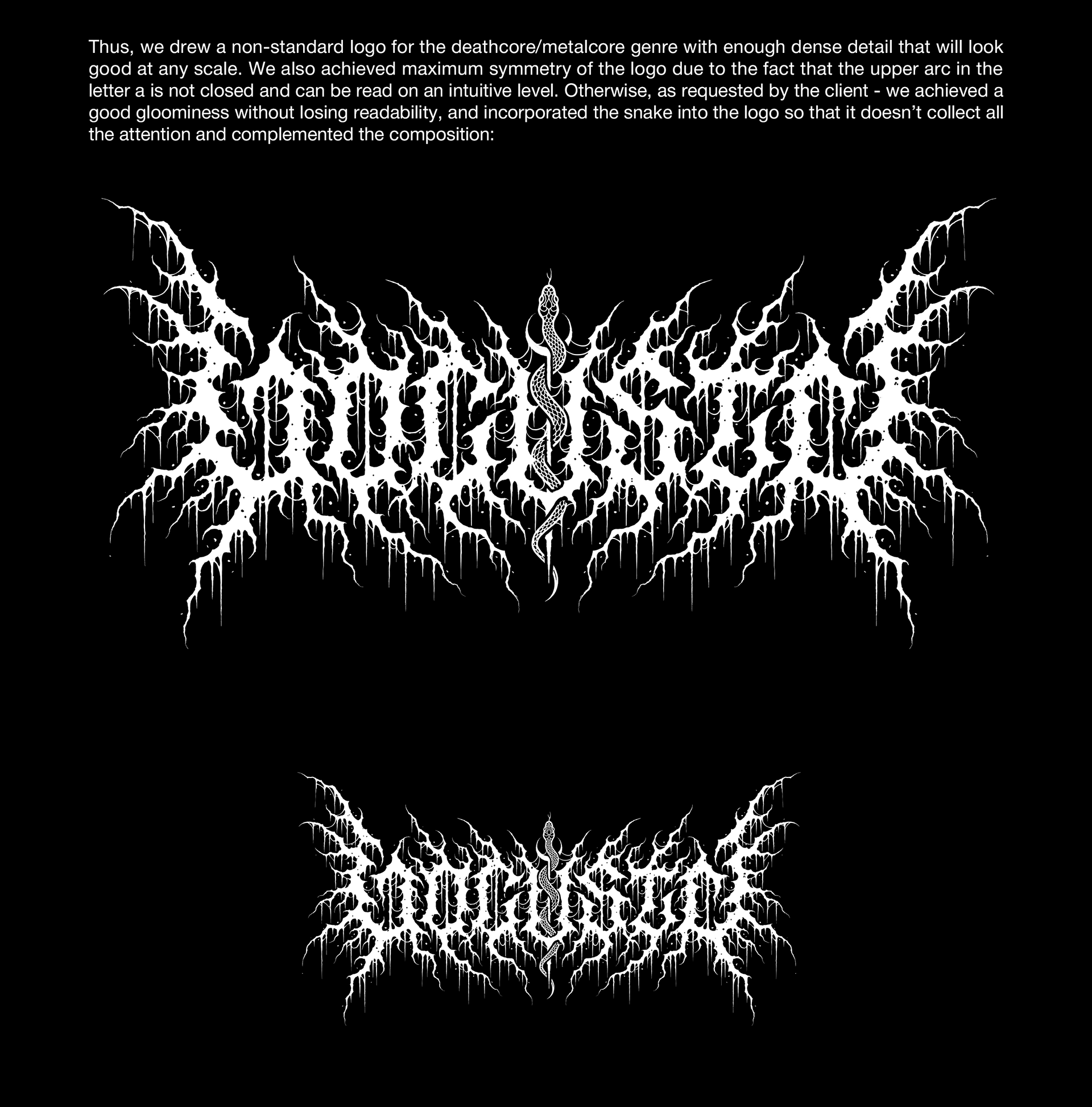 Locusta - finished metal logo design