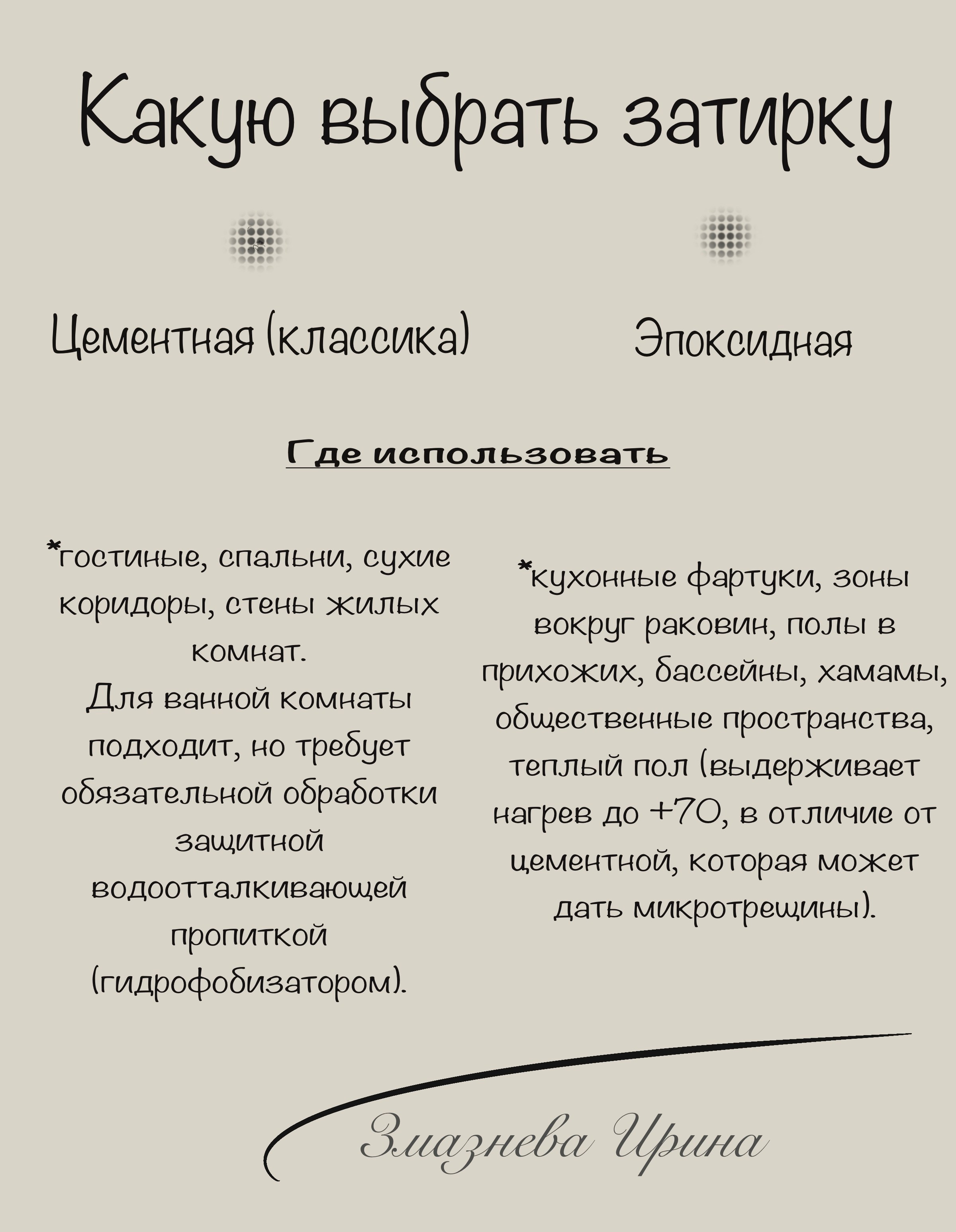 Вопросы и ответы: Какую затирку выбрать?. Ирина Змазнева_Дизайнер интерьера_Новосибирск