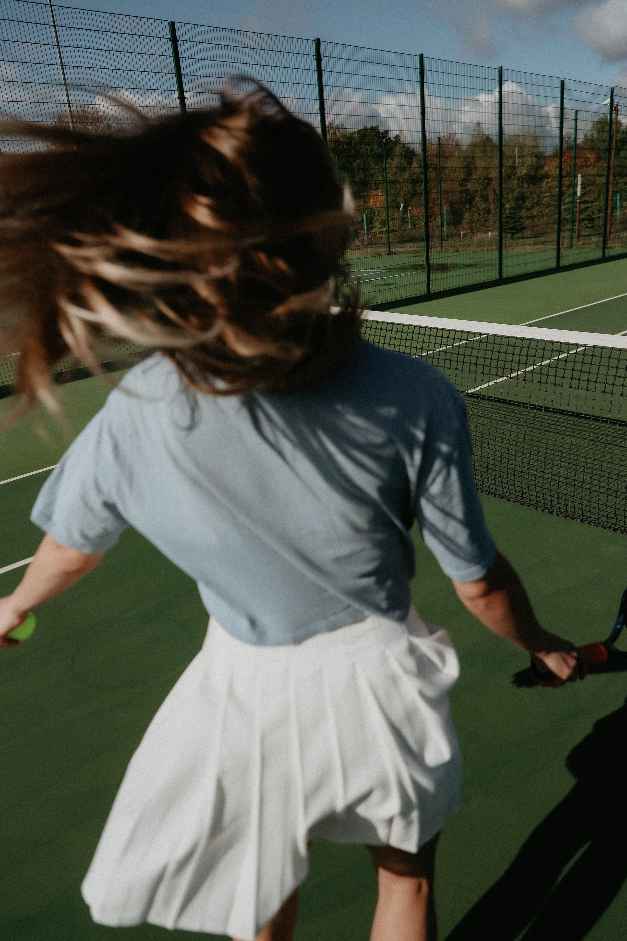 Фотосессия Марии на теннисном корте