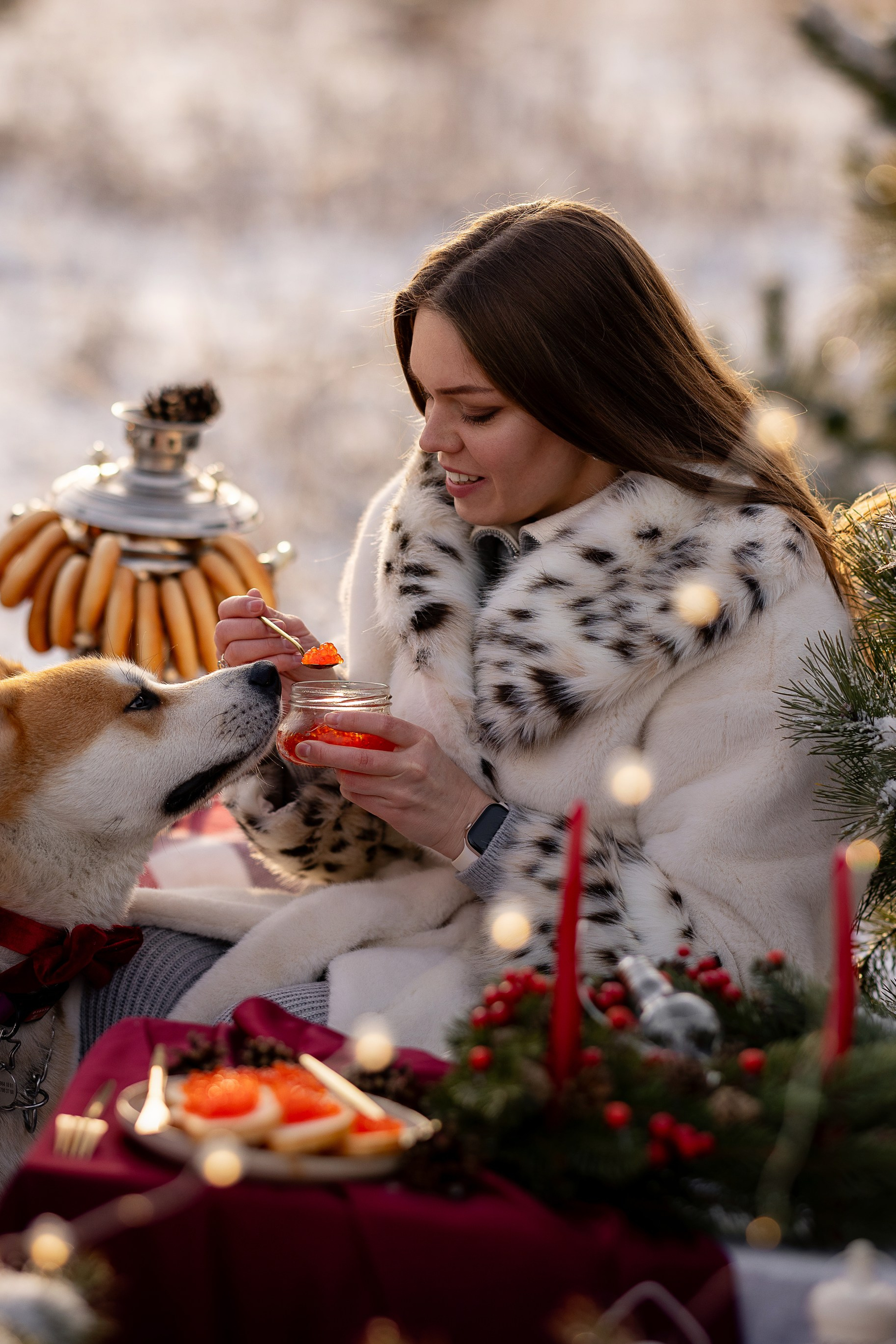 Съемка в зимнем лесу