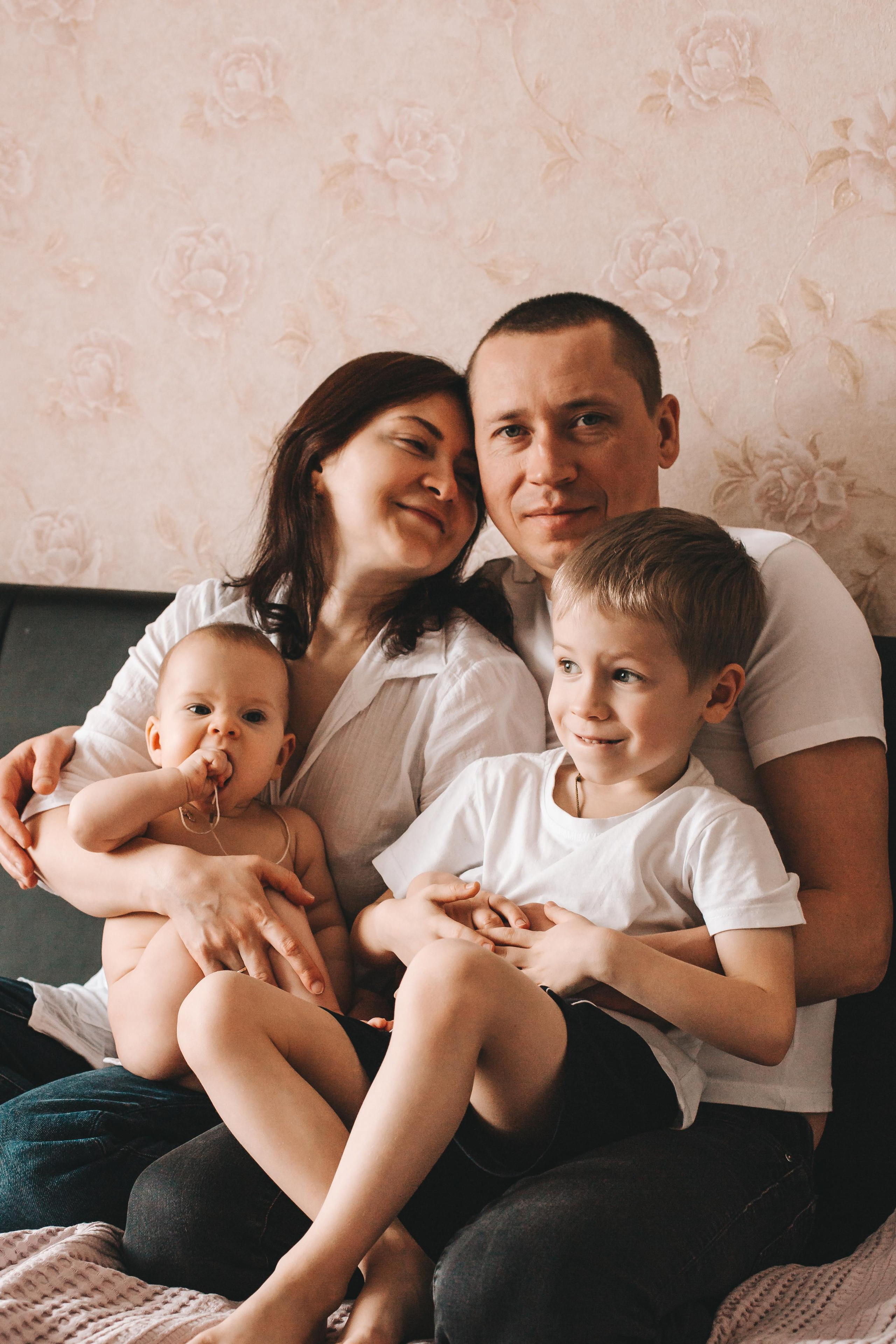 Ольга с семьей