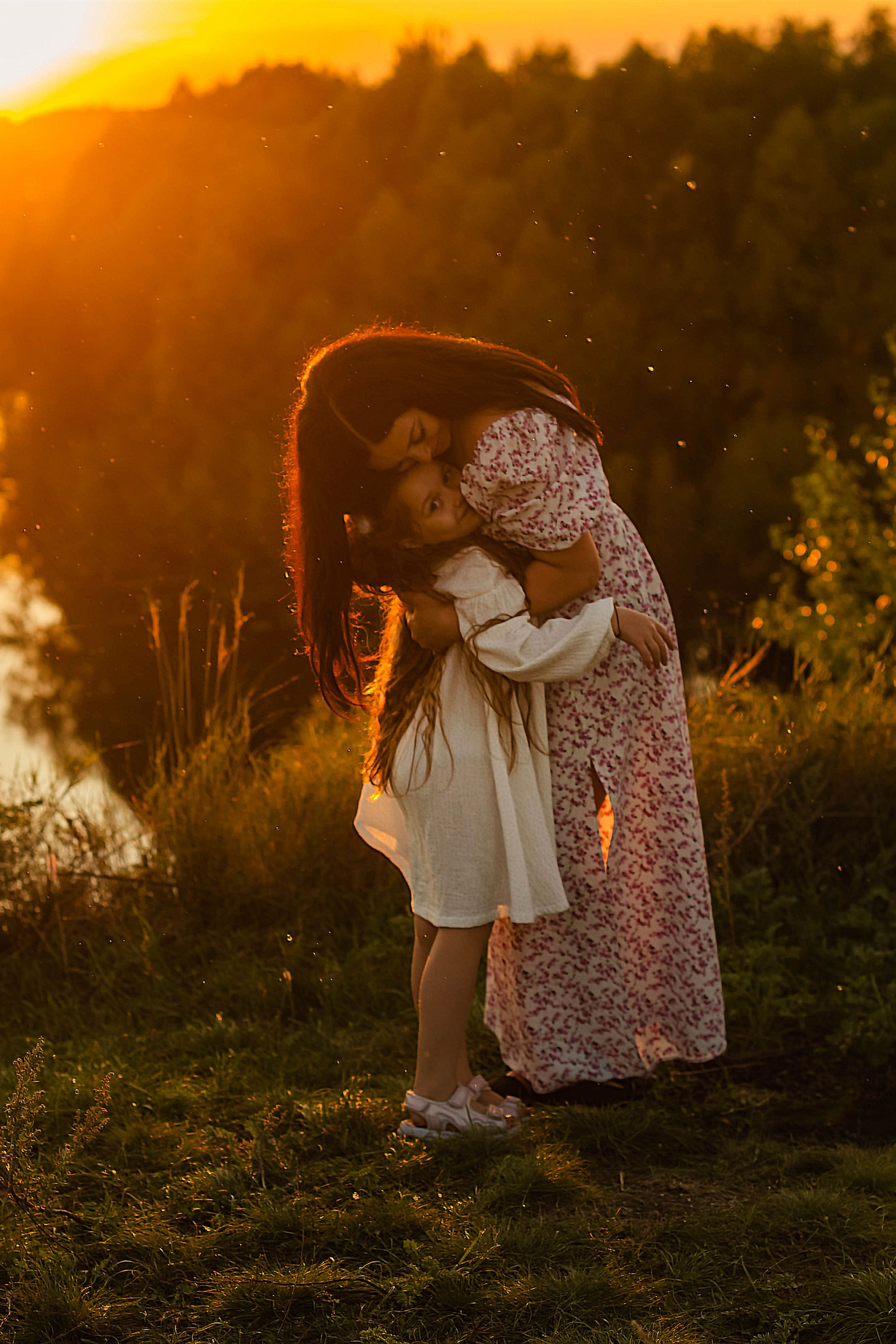 Закат в августе в шубке лисы