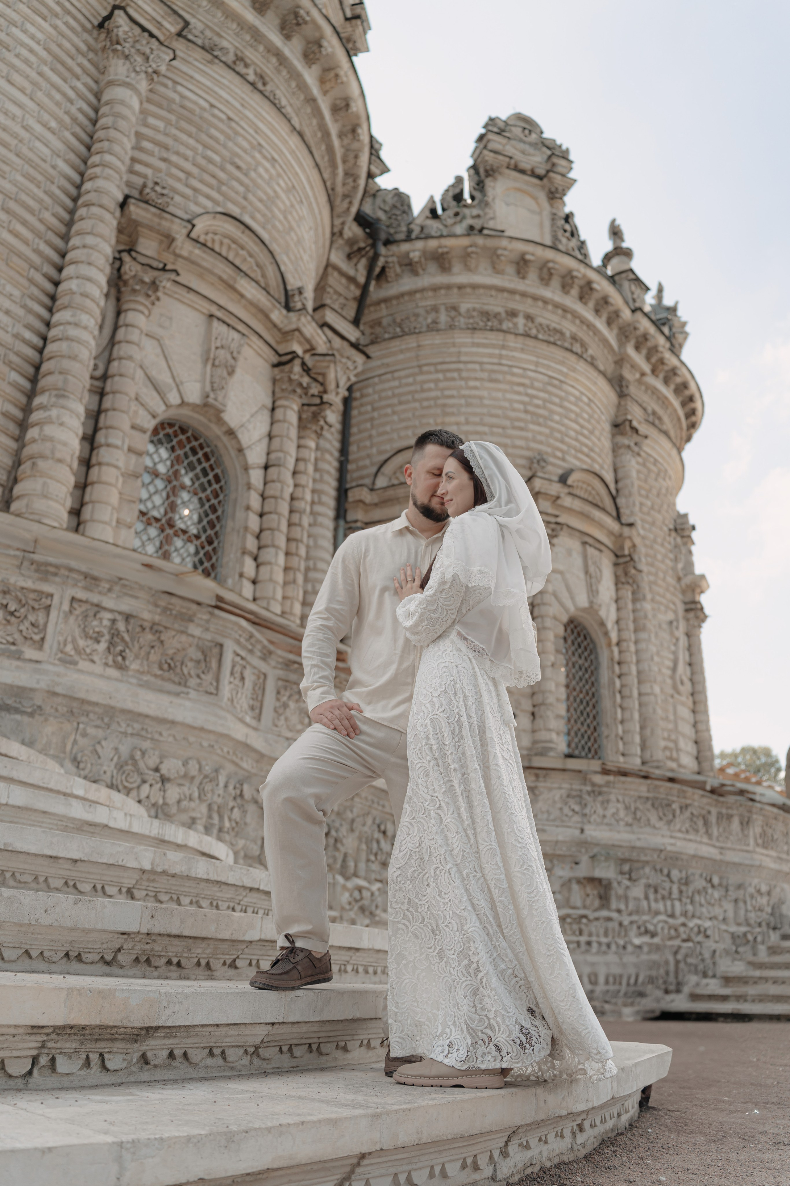 Зимнее Love story: Фотосессия в бежевых оттенках. Семейный фотограф в Москве 📸