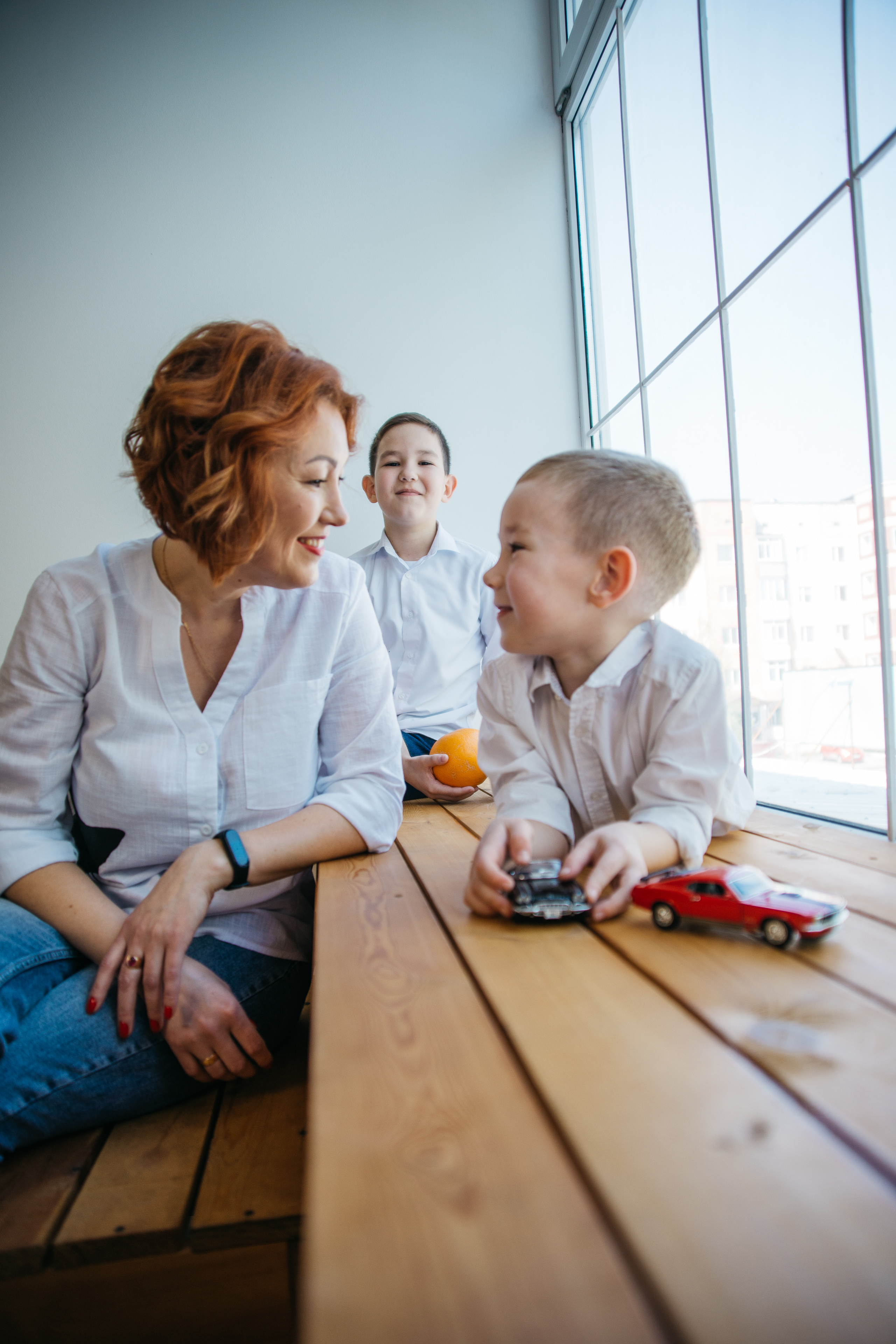 Оксана с семьёй