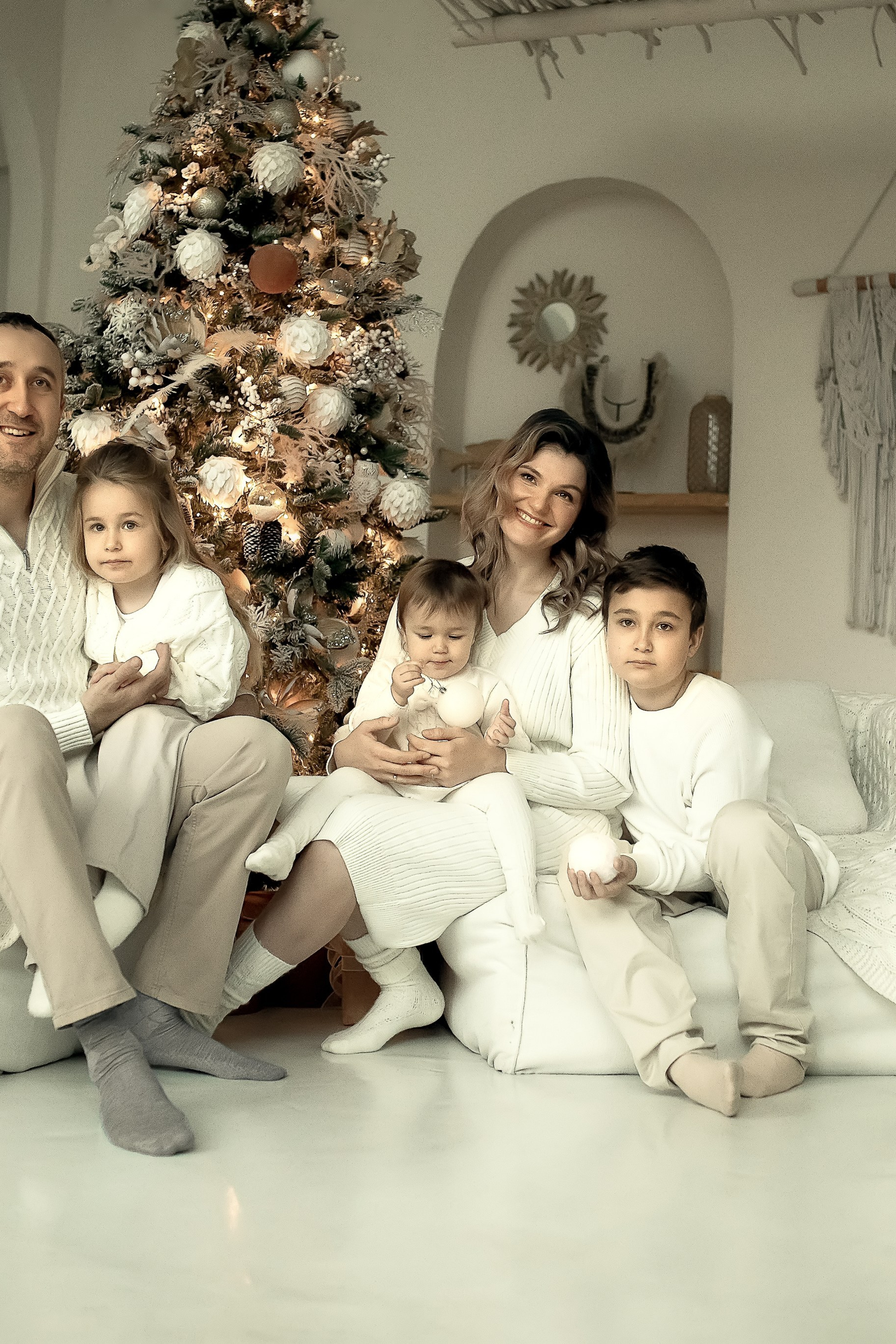 Новогодняя семейная съемка в студии