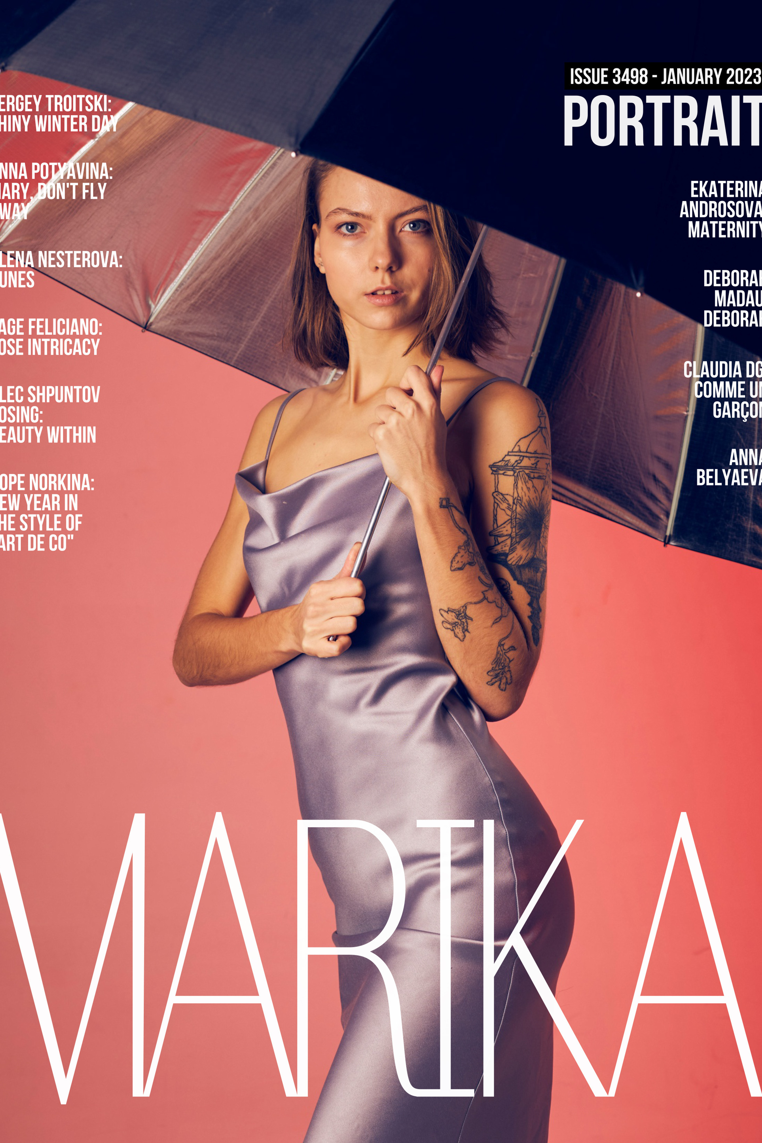 Фотосессия на обложку в журнале Marika Magazine, выпуск за Январь 2023. Анна Потявина. Фотограф Москва