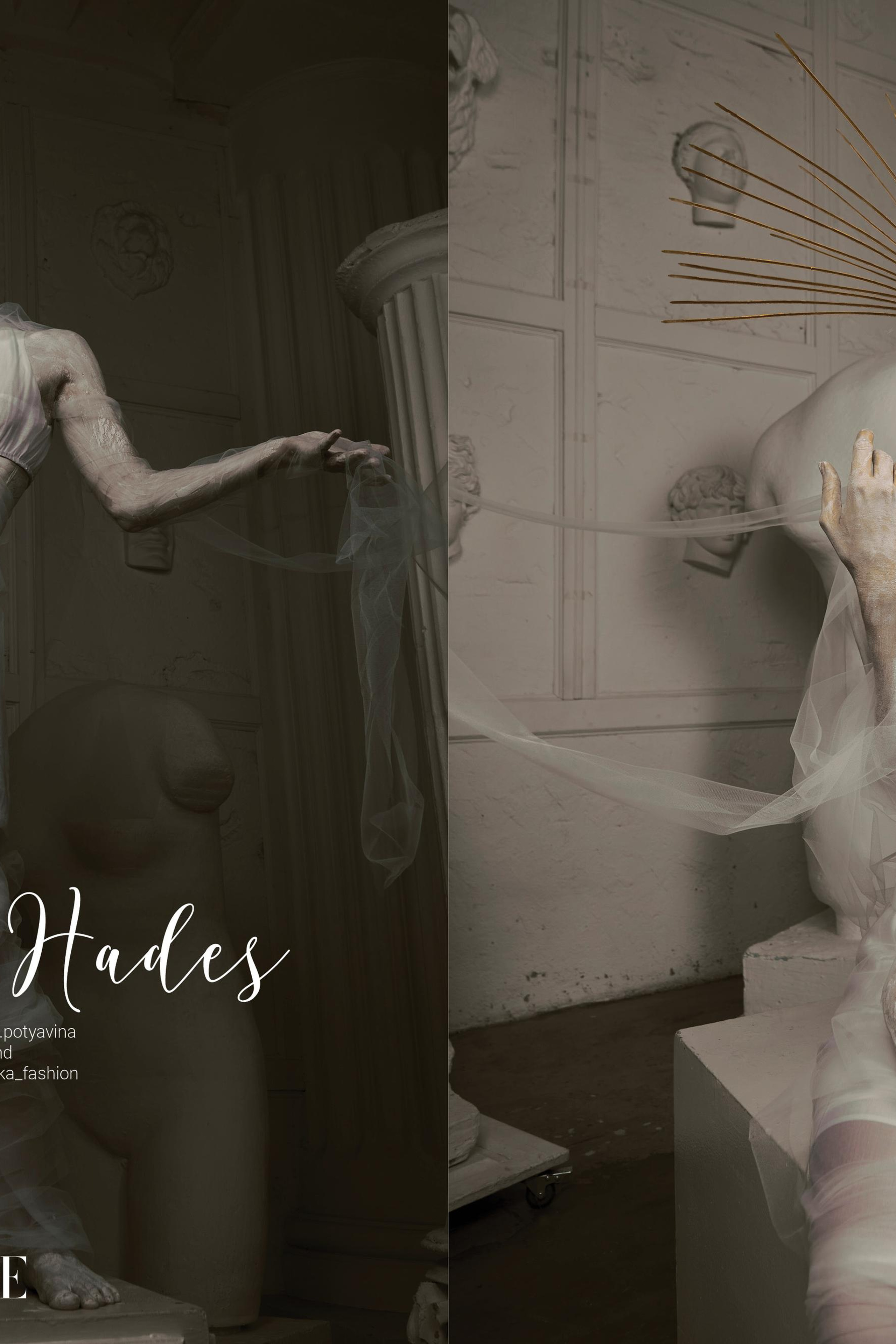 Фотосессия "Muse and Hades" в стиле знаменитого фотографа (Tim Walker). Анна Потявина. Фотограф Москва