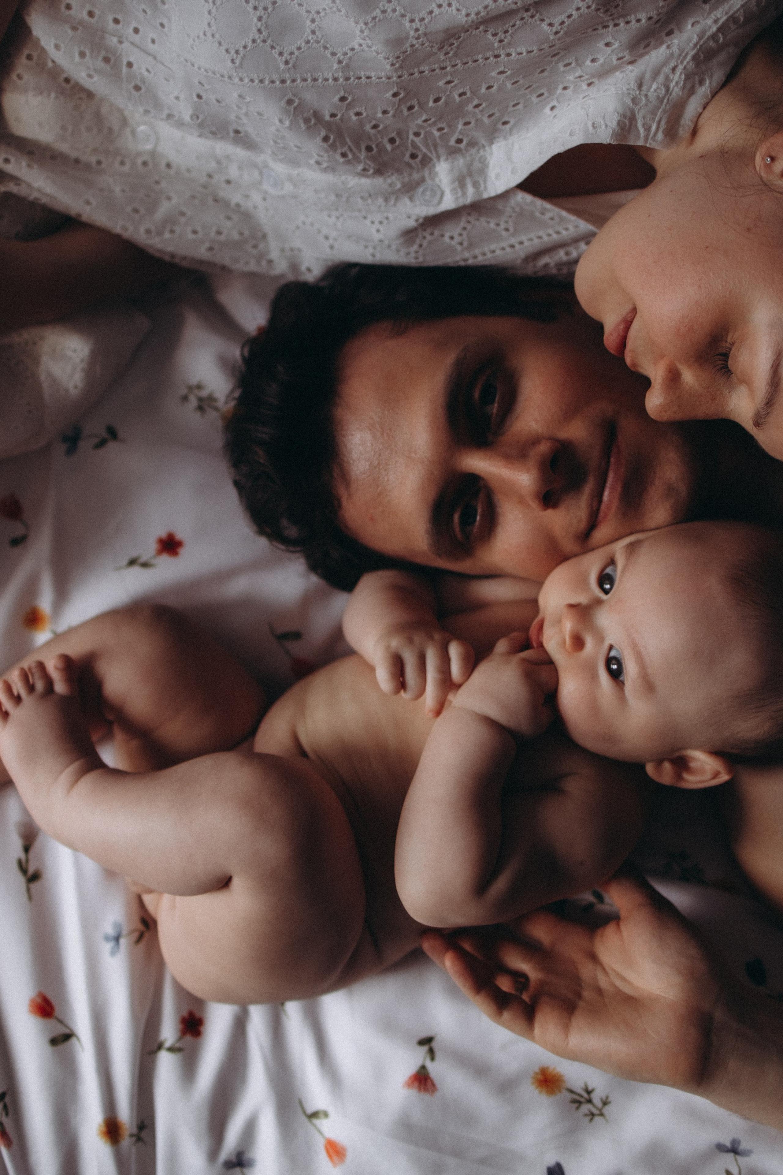 Домашняя семейная фотосессия с ребенком