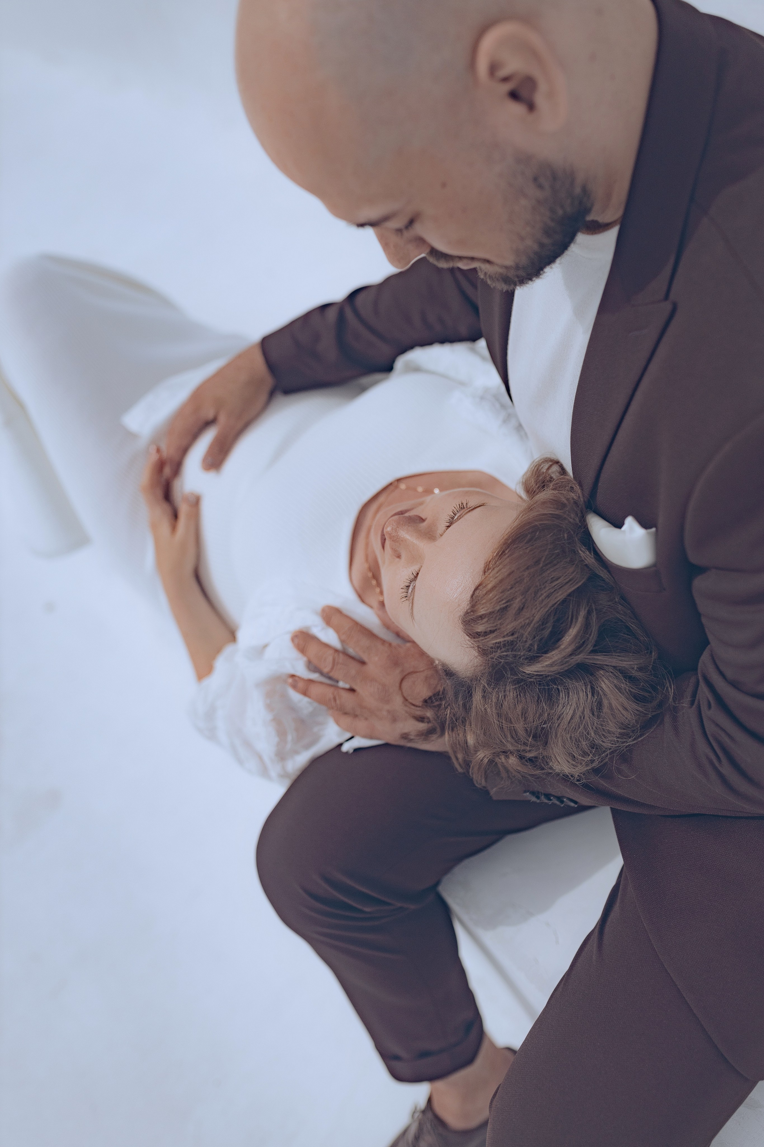 беременная фотосъёмка love story летом