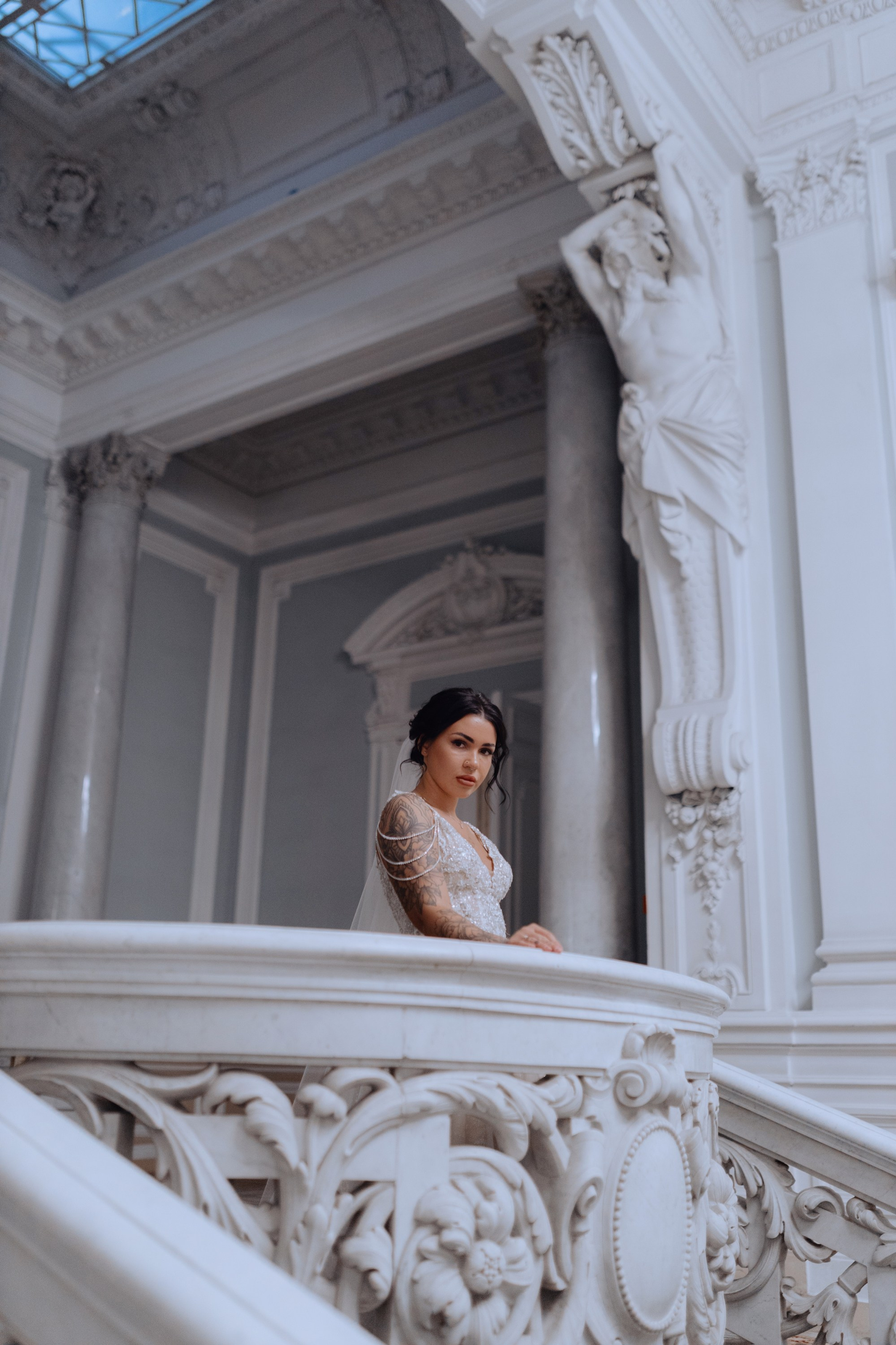 зимняя свадебная фотосъёмка в городе спб