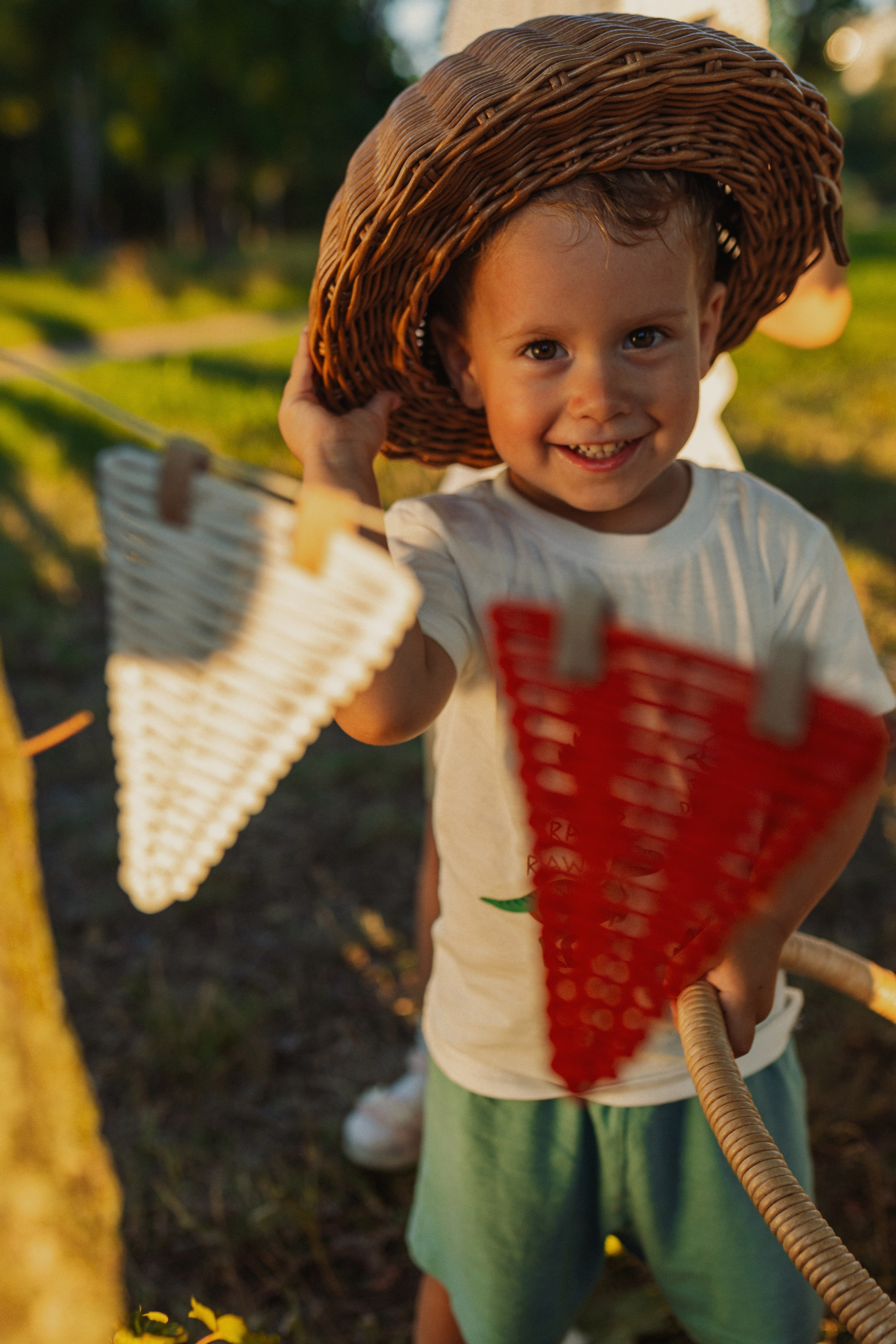 семейная съёмка летом в парковой зоне