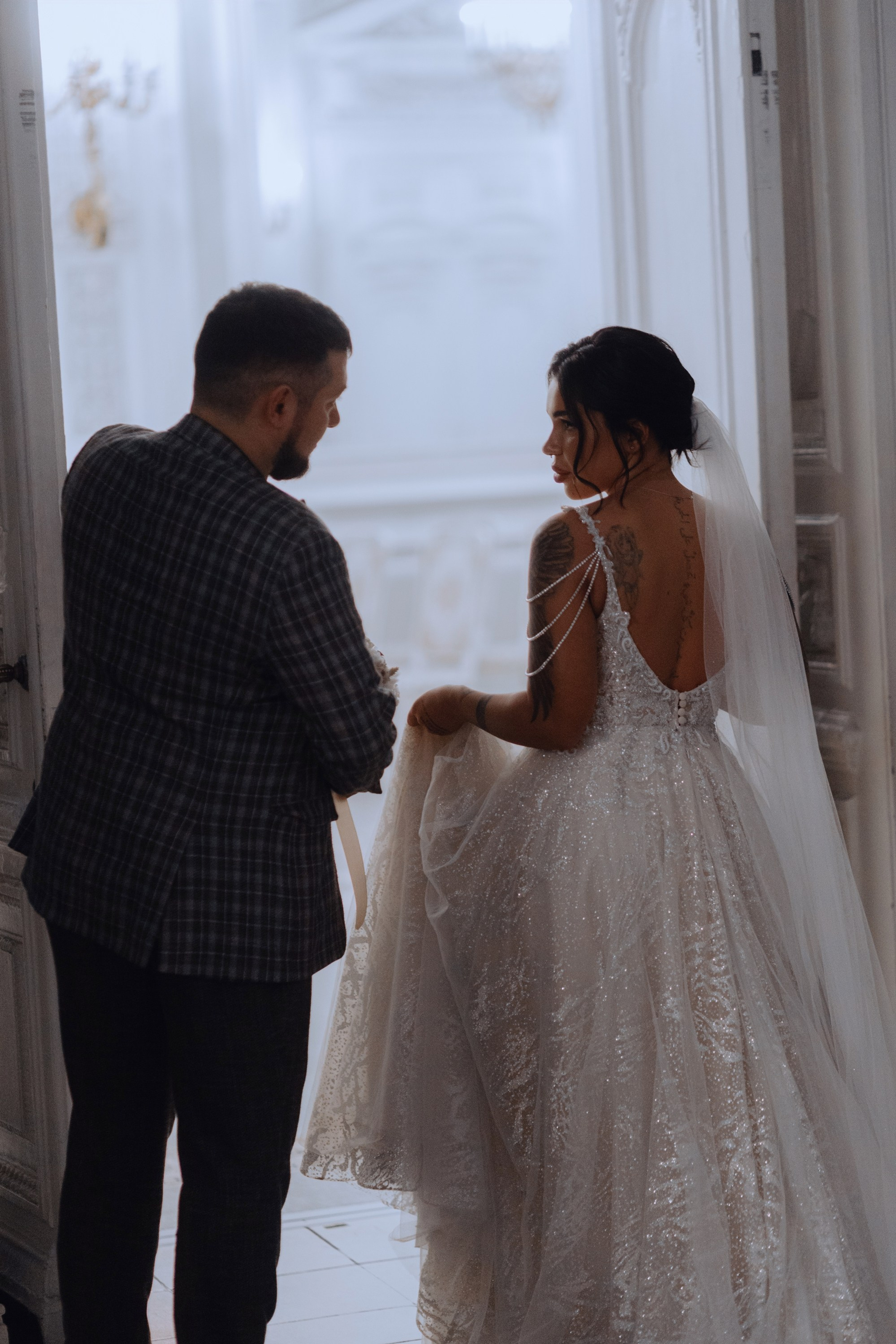 свадебная съёмка в зимнем центре спб