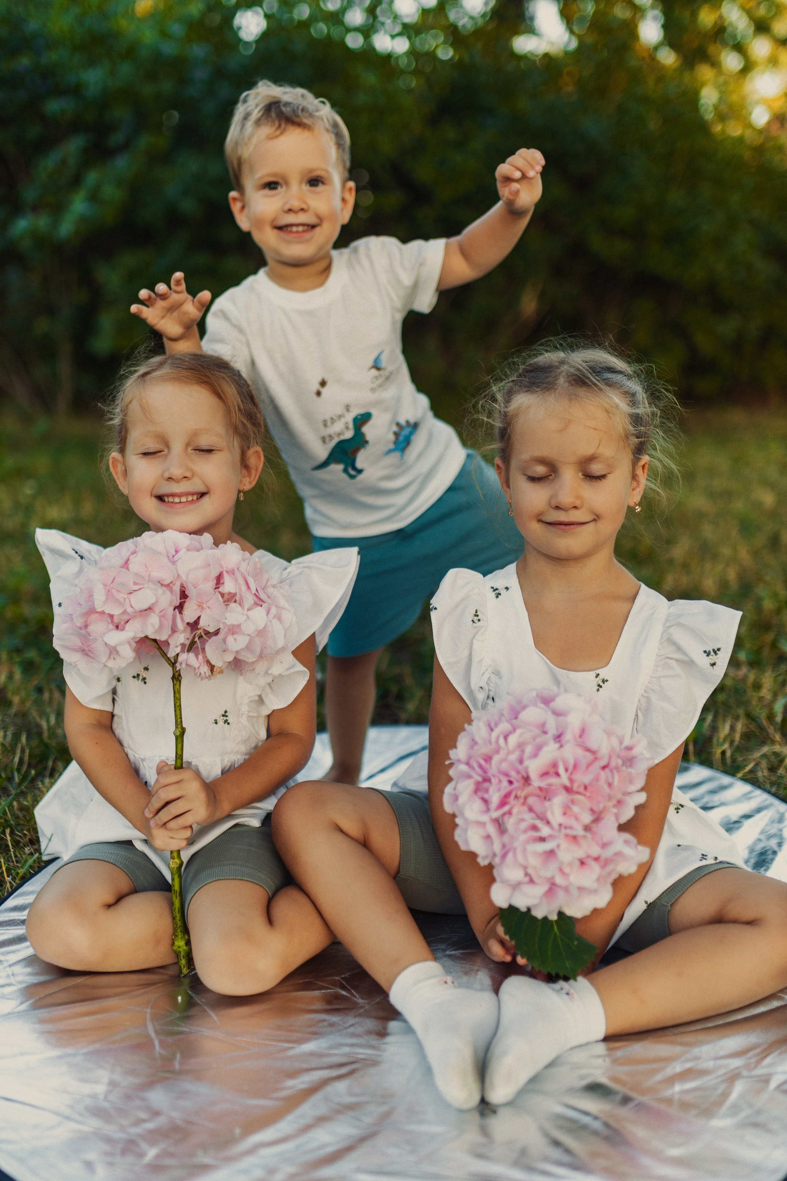 семейный портрет мама папа трое детей