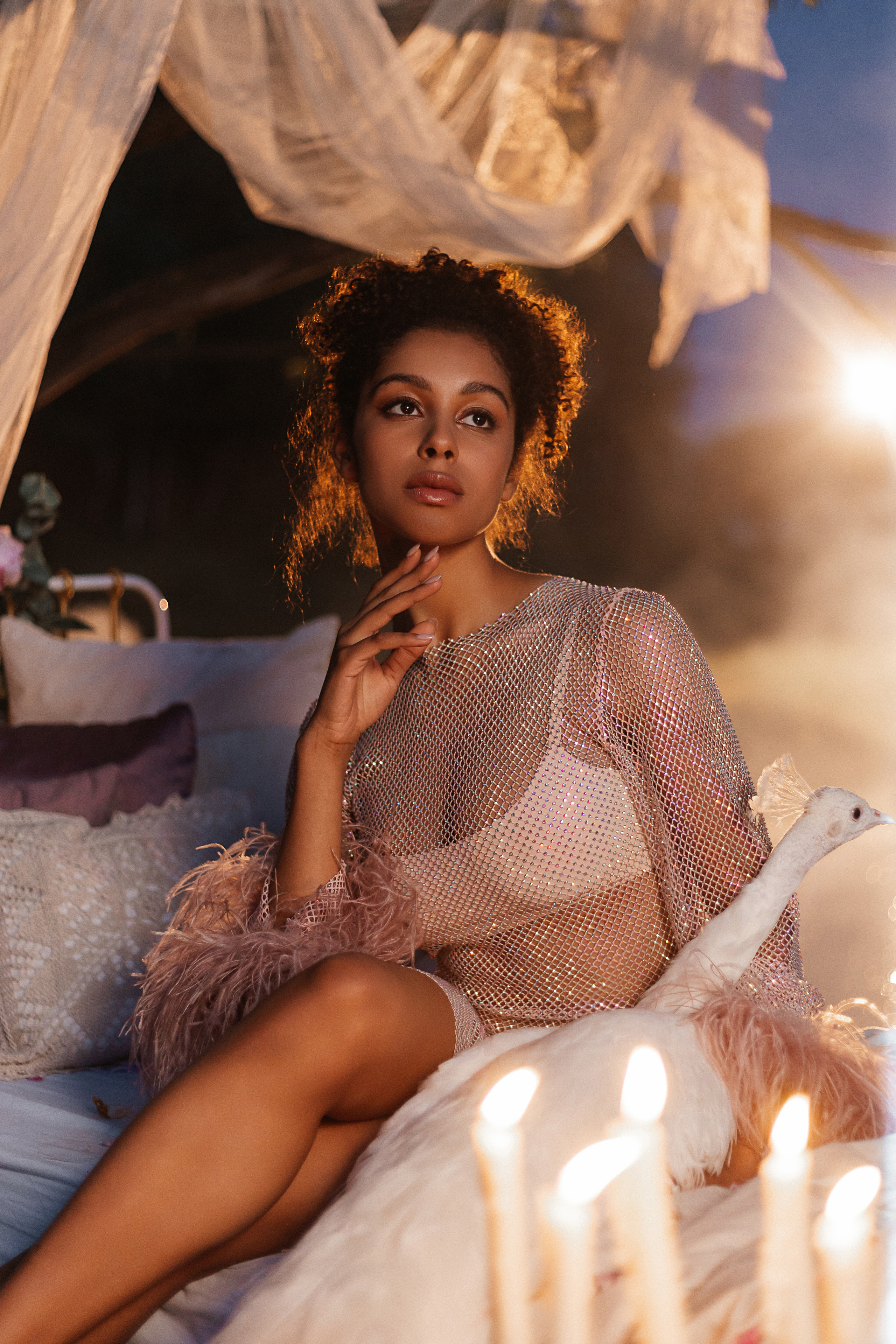 Амалия (съемка с павлином)