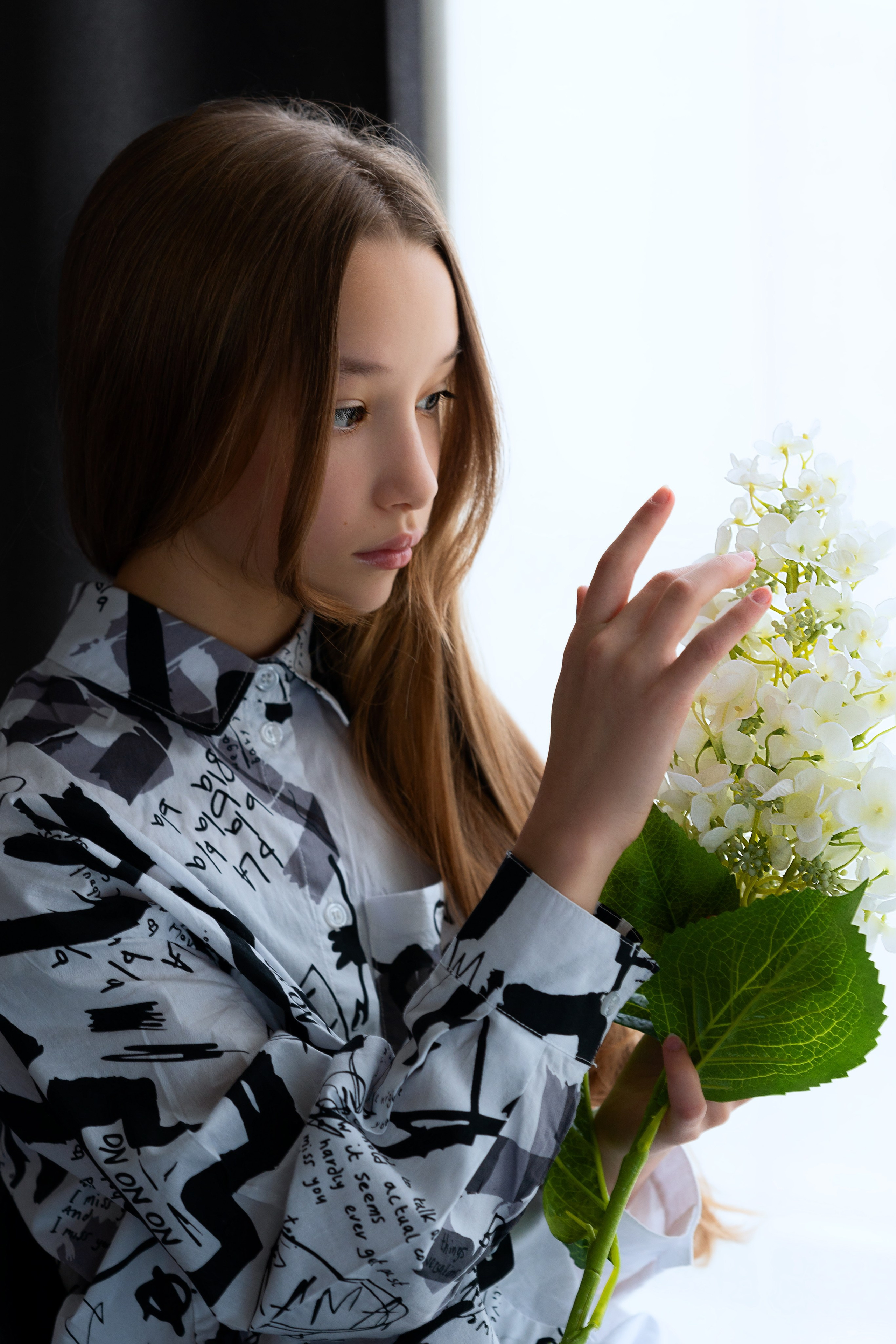 Новогодняя фотосессия в белой рубашке