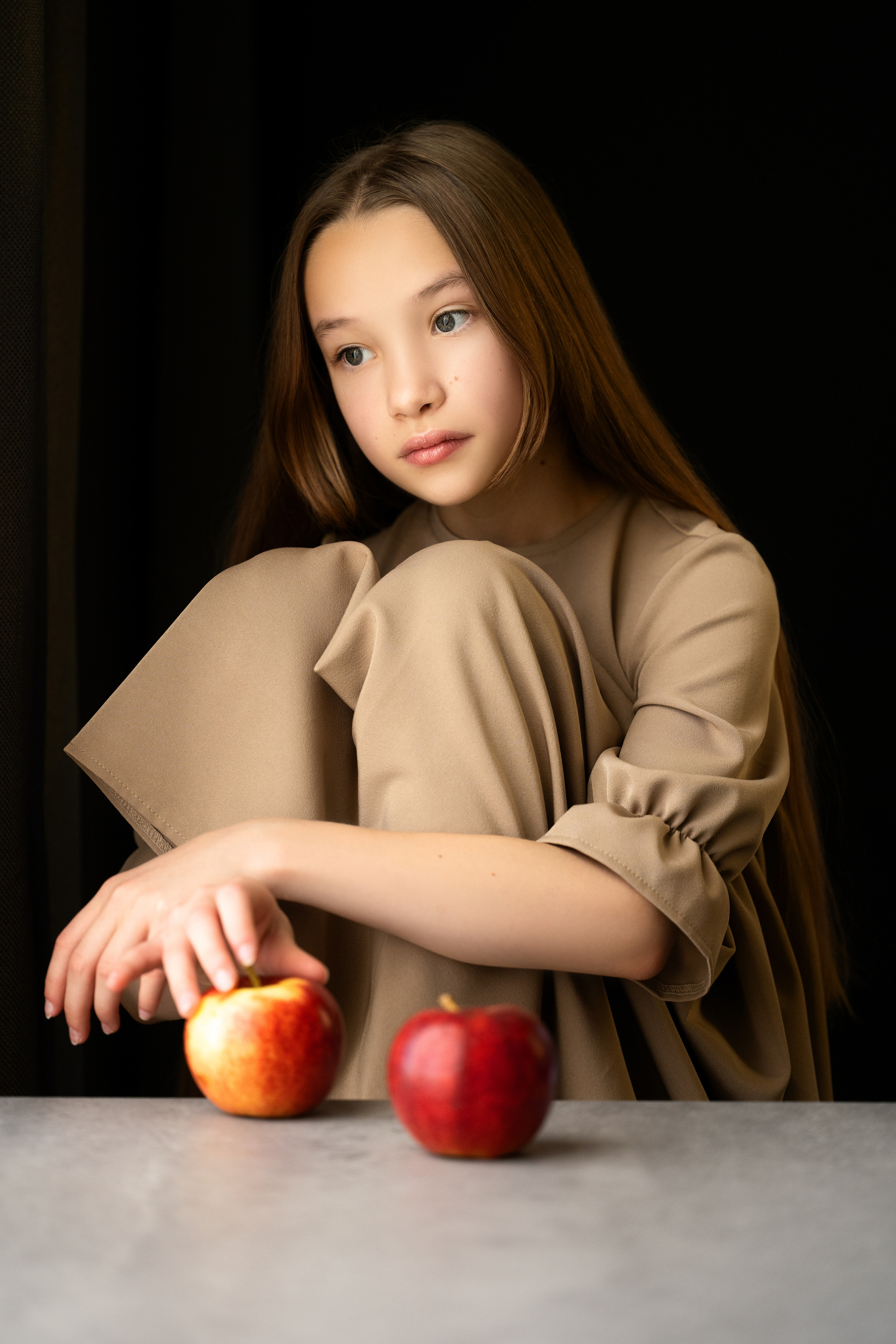 Новогодняя фотосессия в белой рубашке