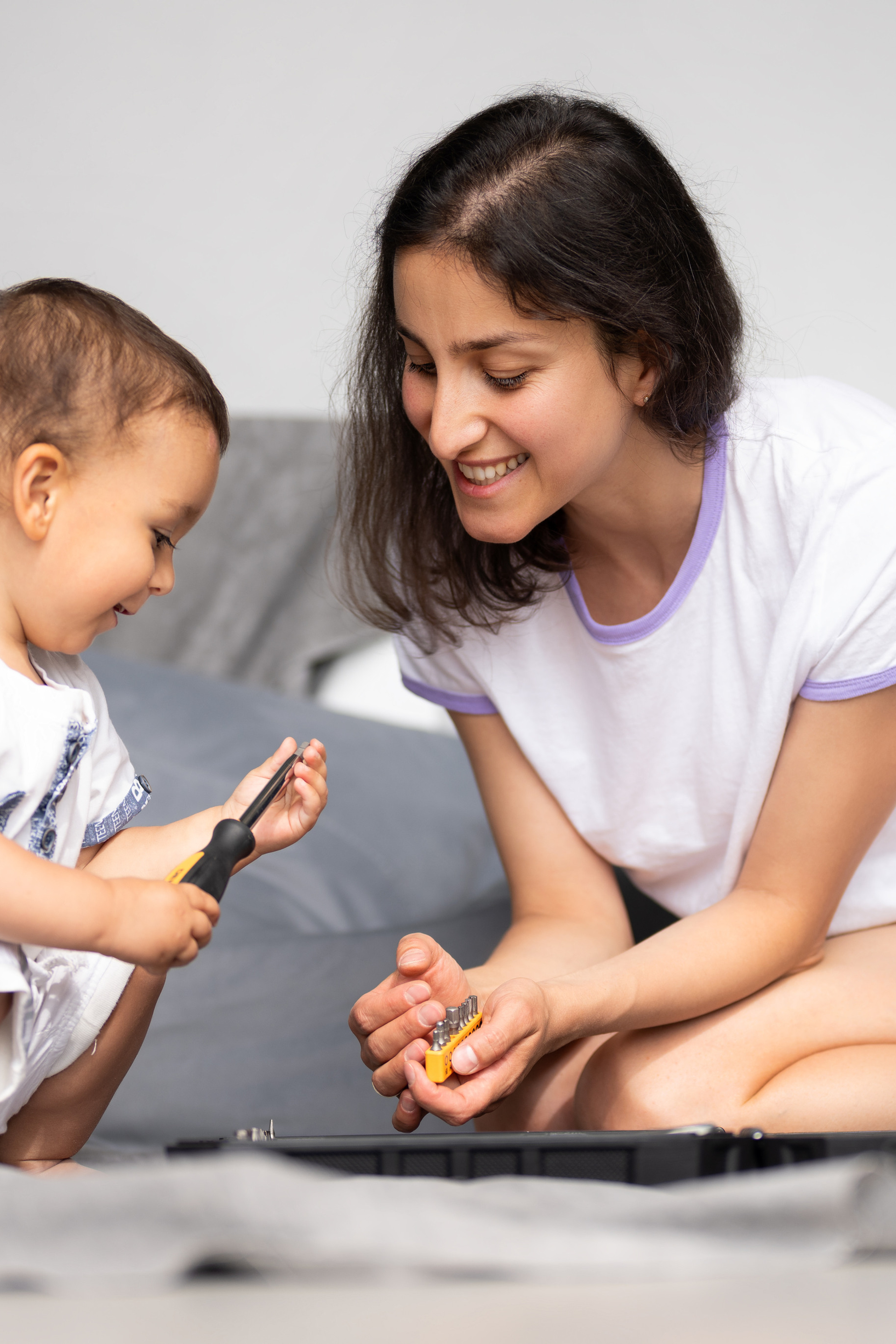 Семейная съёмка мамы с сыном