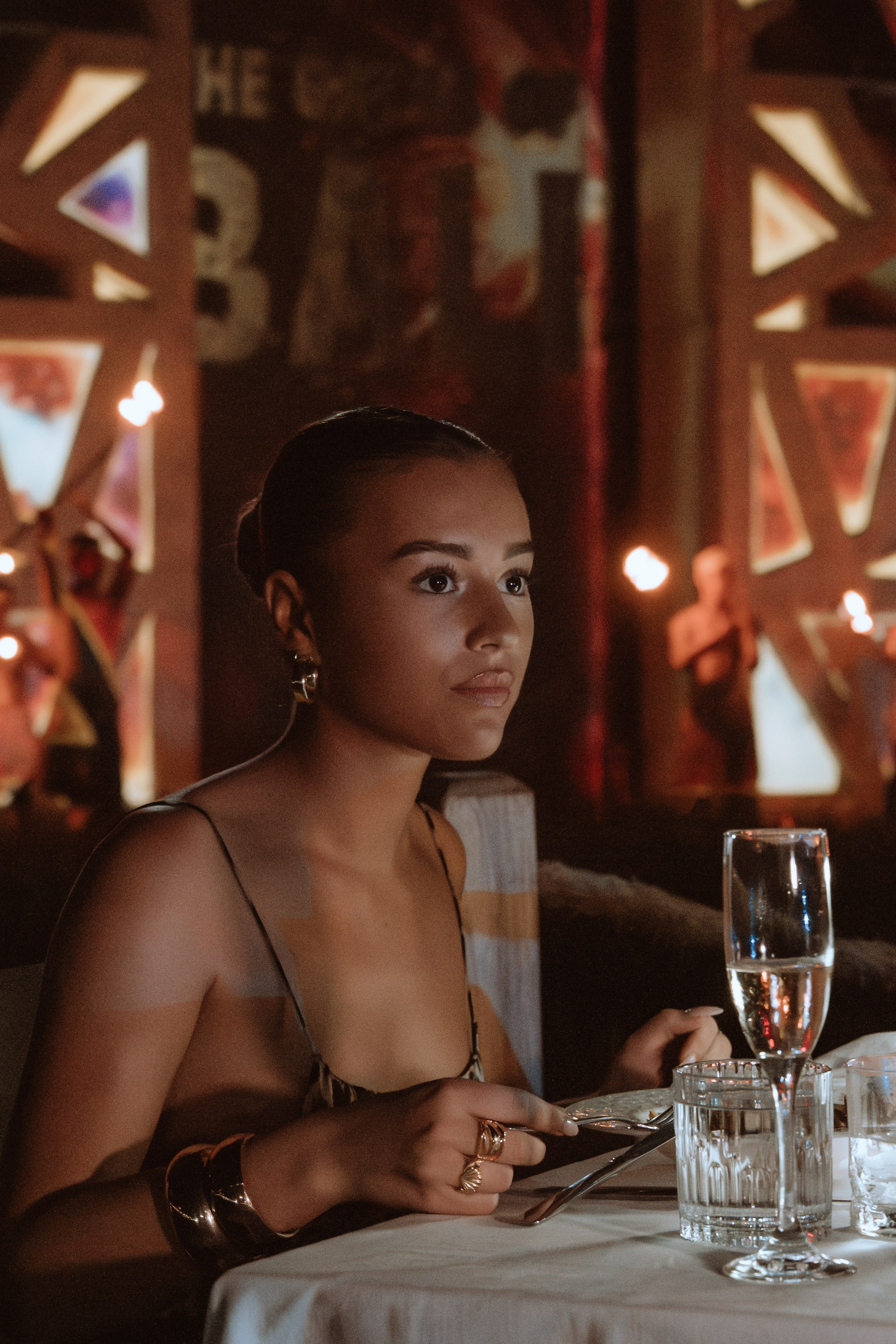 Fine dining by the rice field at Sardine after sunset, Bali. Сергей Зворыгин