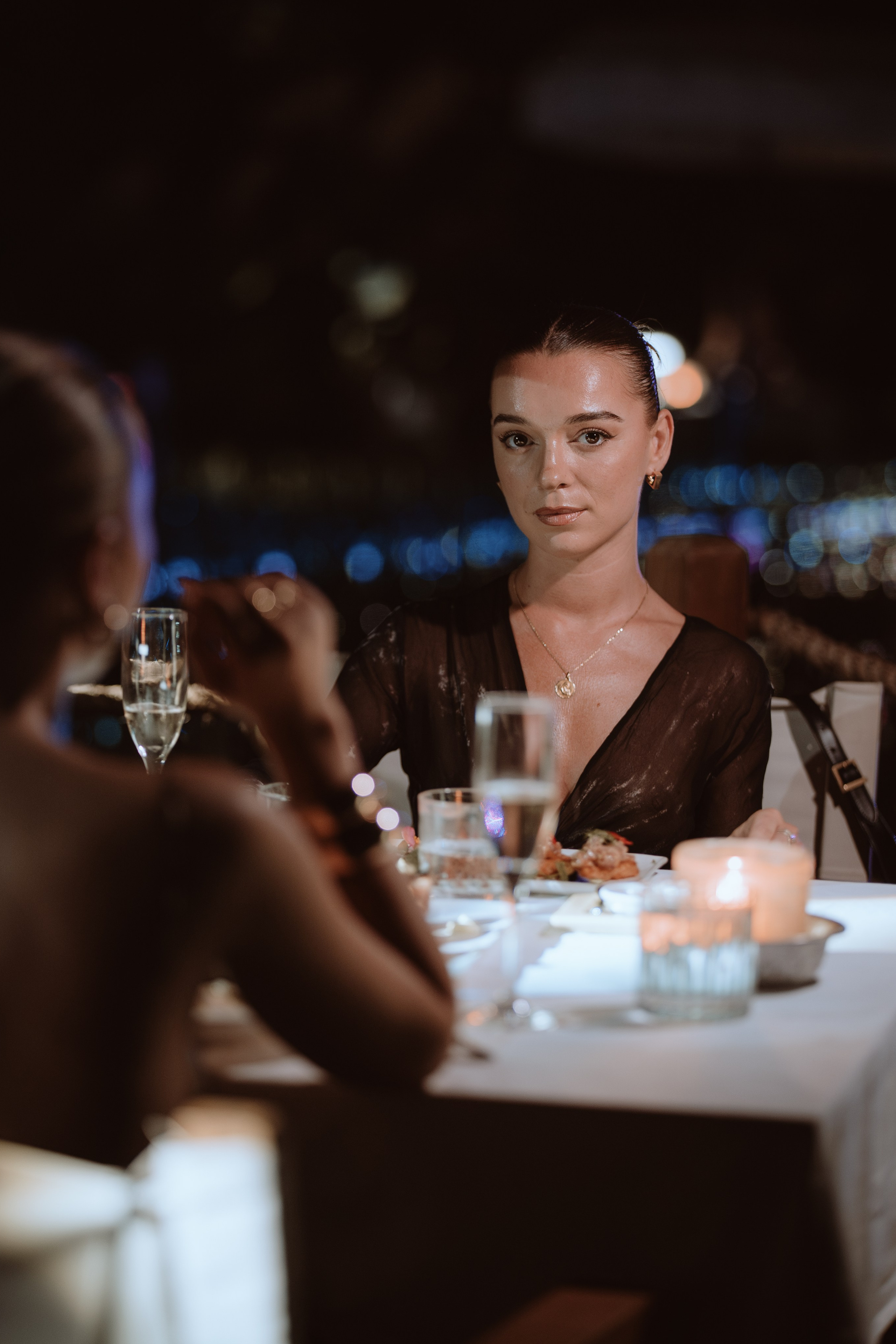 Fine dining by the rice field at Sardine after sunset, Bali. Сергей Зворыгин