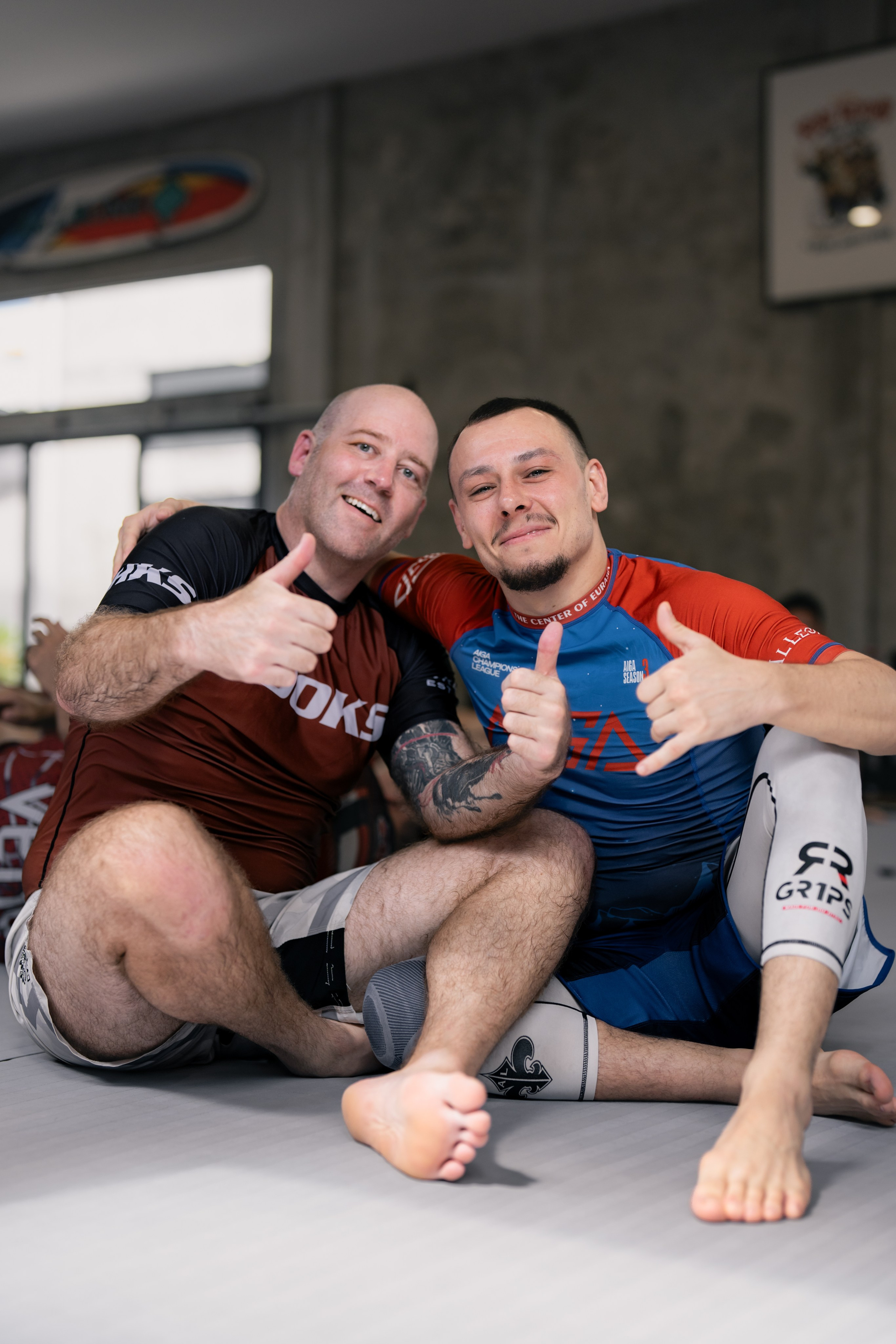 Demian MAIA and Felipe PENA, ADCC World Champions, BJJ training session. Сергей Зворыгин