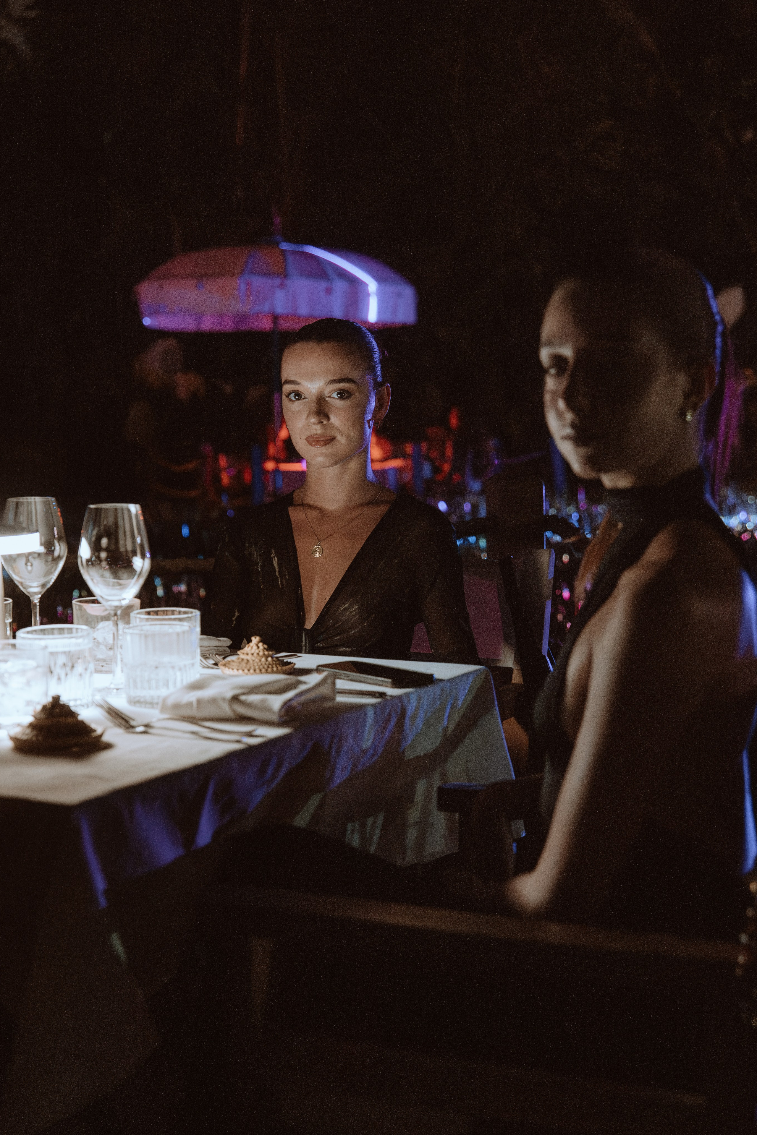 Fine dining by the rice field at Sardine after sunset, Bali. Сергей Зворыгин