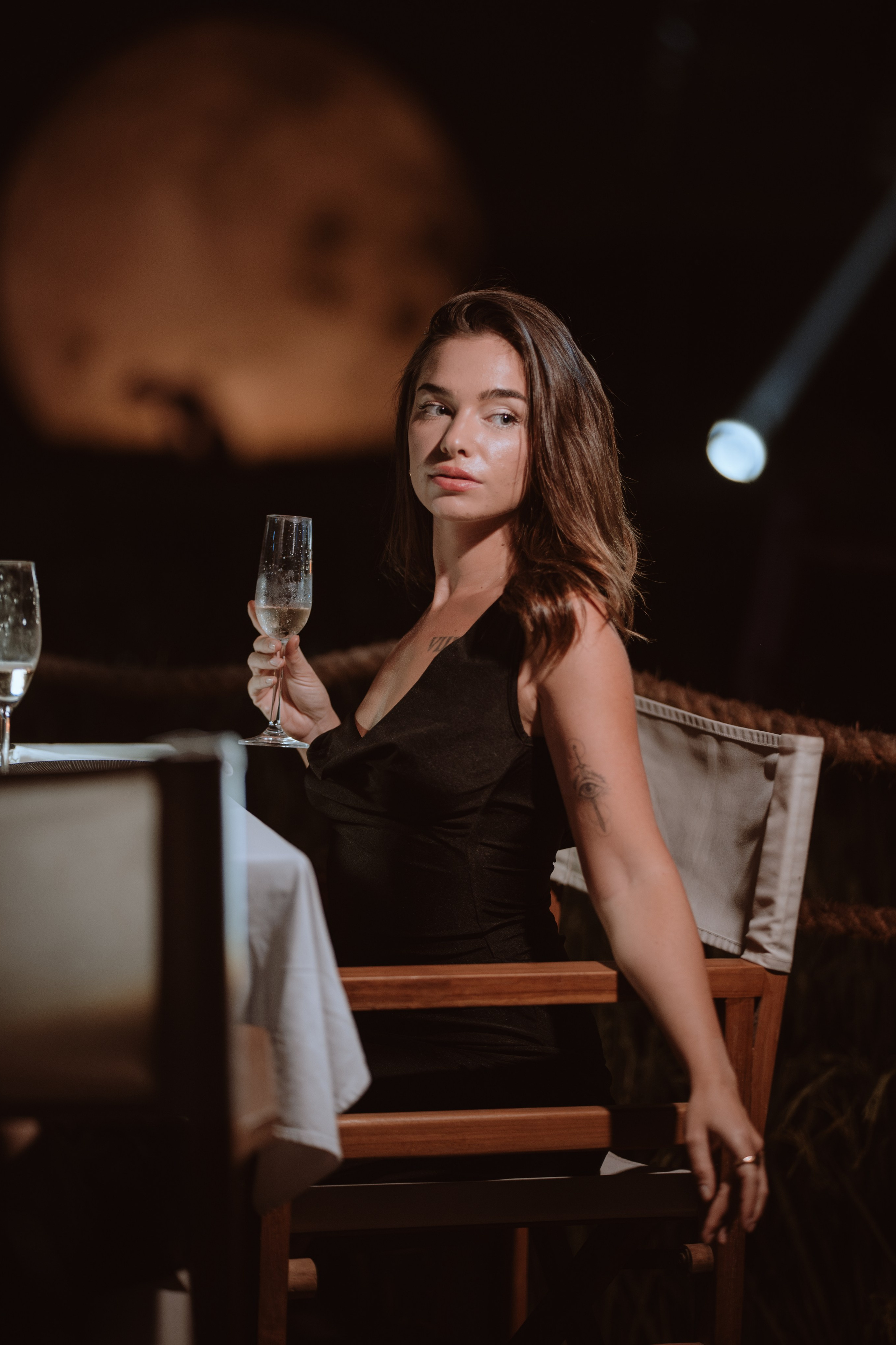 Fine dining by the rice field at Sardine after sunset, Bali. Сергей Зворыгин