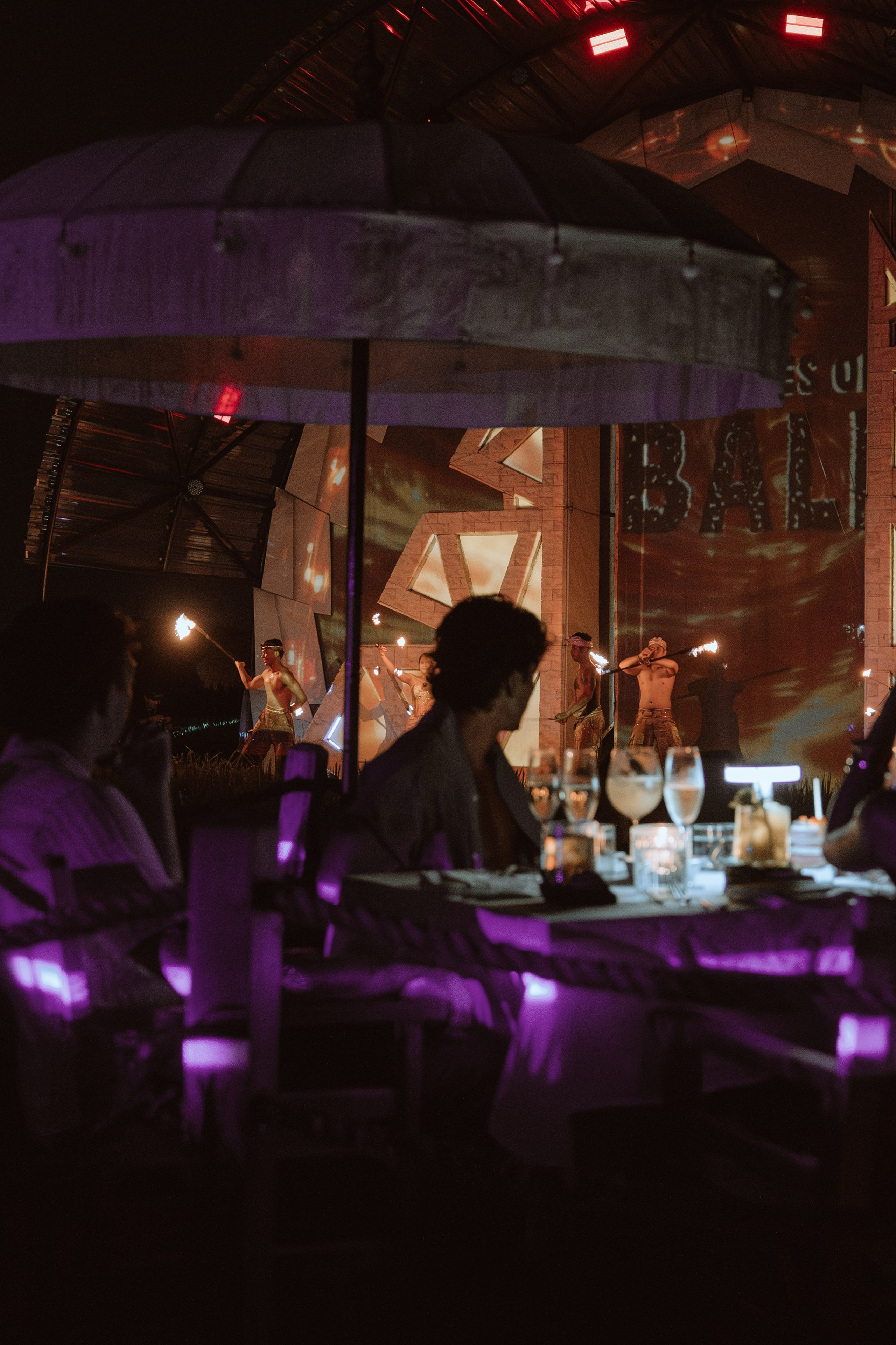 Fine dining by the rice field at Sardine after sunset, Bali. Сергей Зворыгин