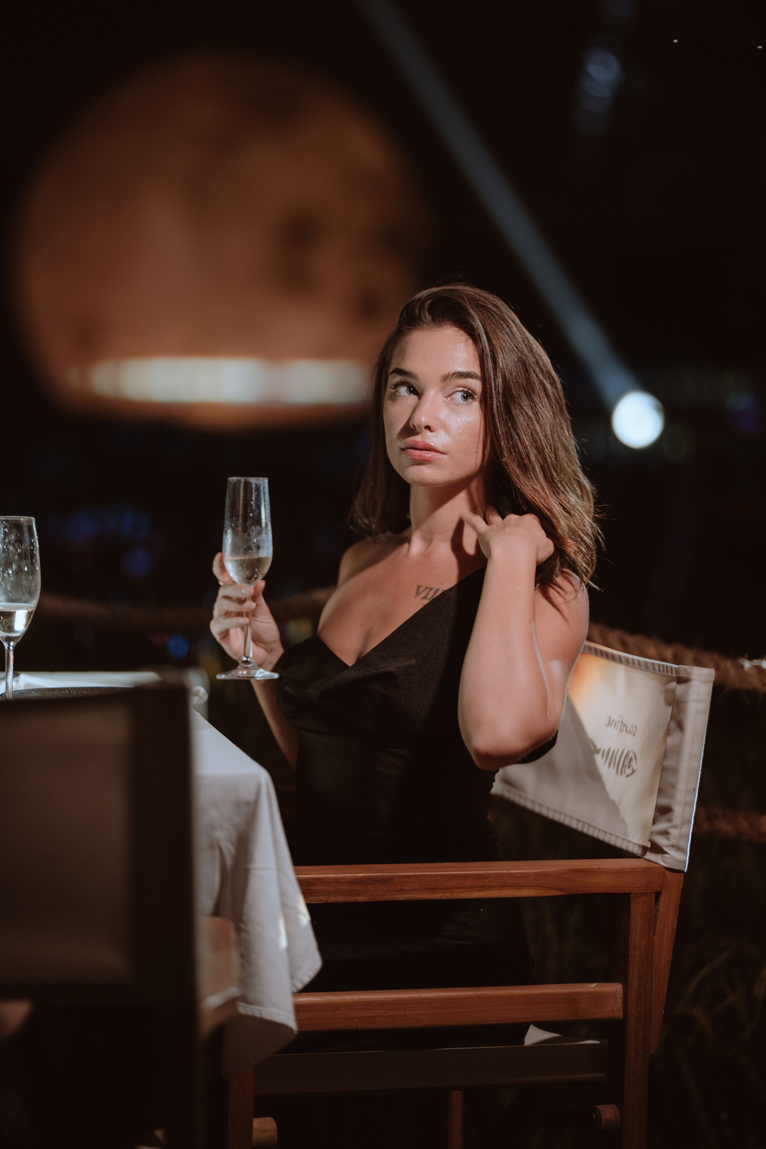 Fine dining by the rice field at Sardine after sunset, Bali. Сергей Зворыгин