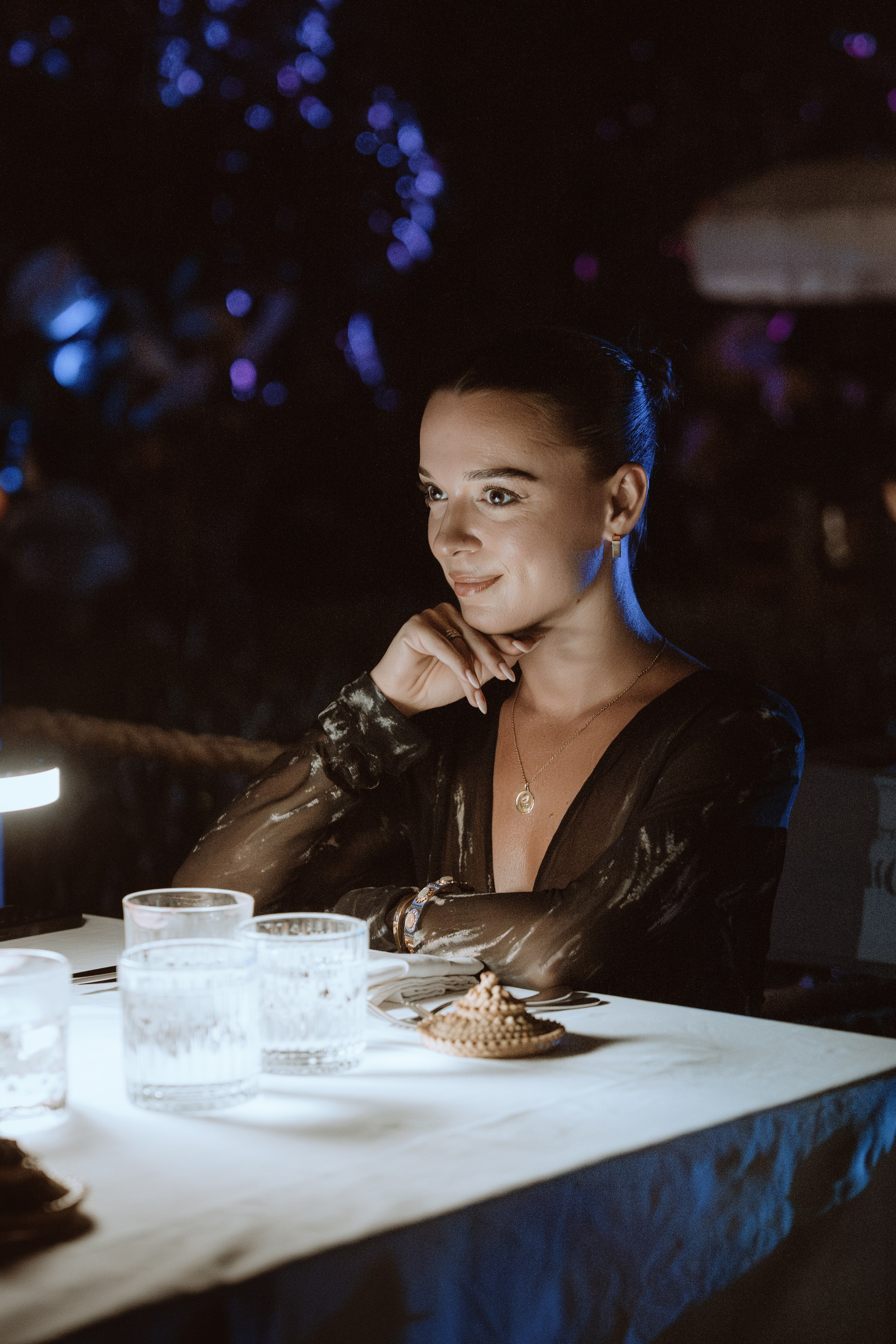 Fine dining by the rice field at Sardine after sunset, Bali. Сергей Зворыгин