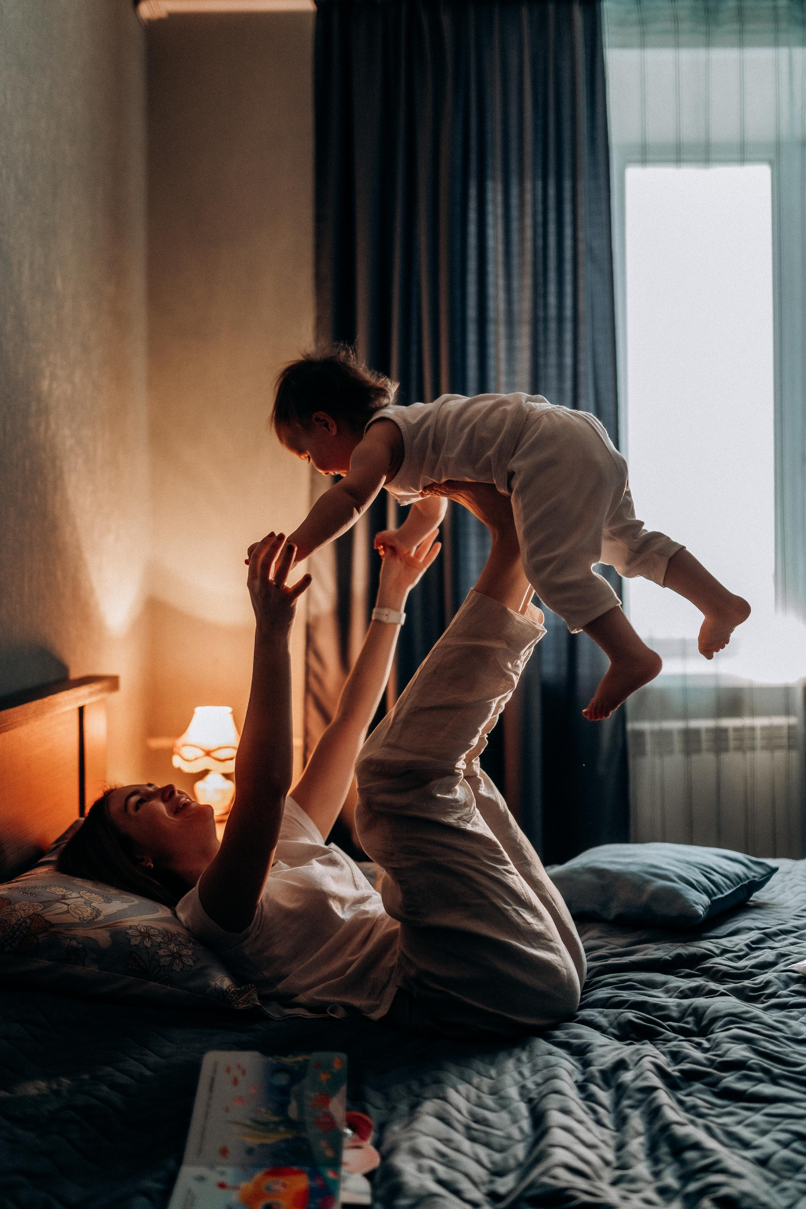 Домашняя фотосессия мама+дочь