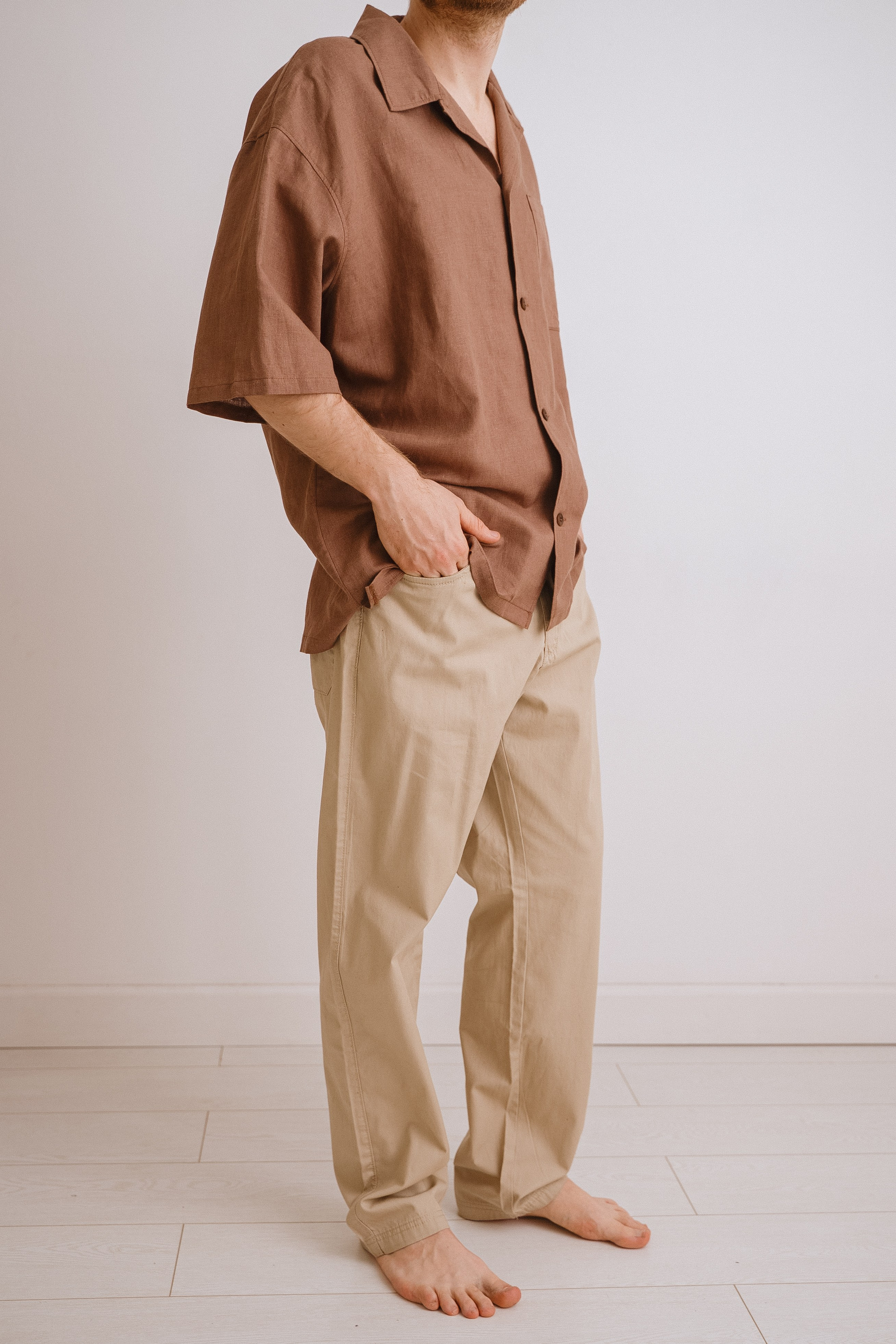 БЕЖЕВЫЕ БРЮКИ 50-52