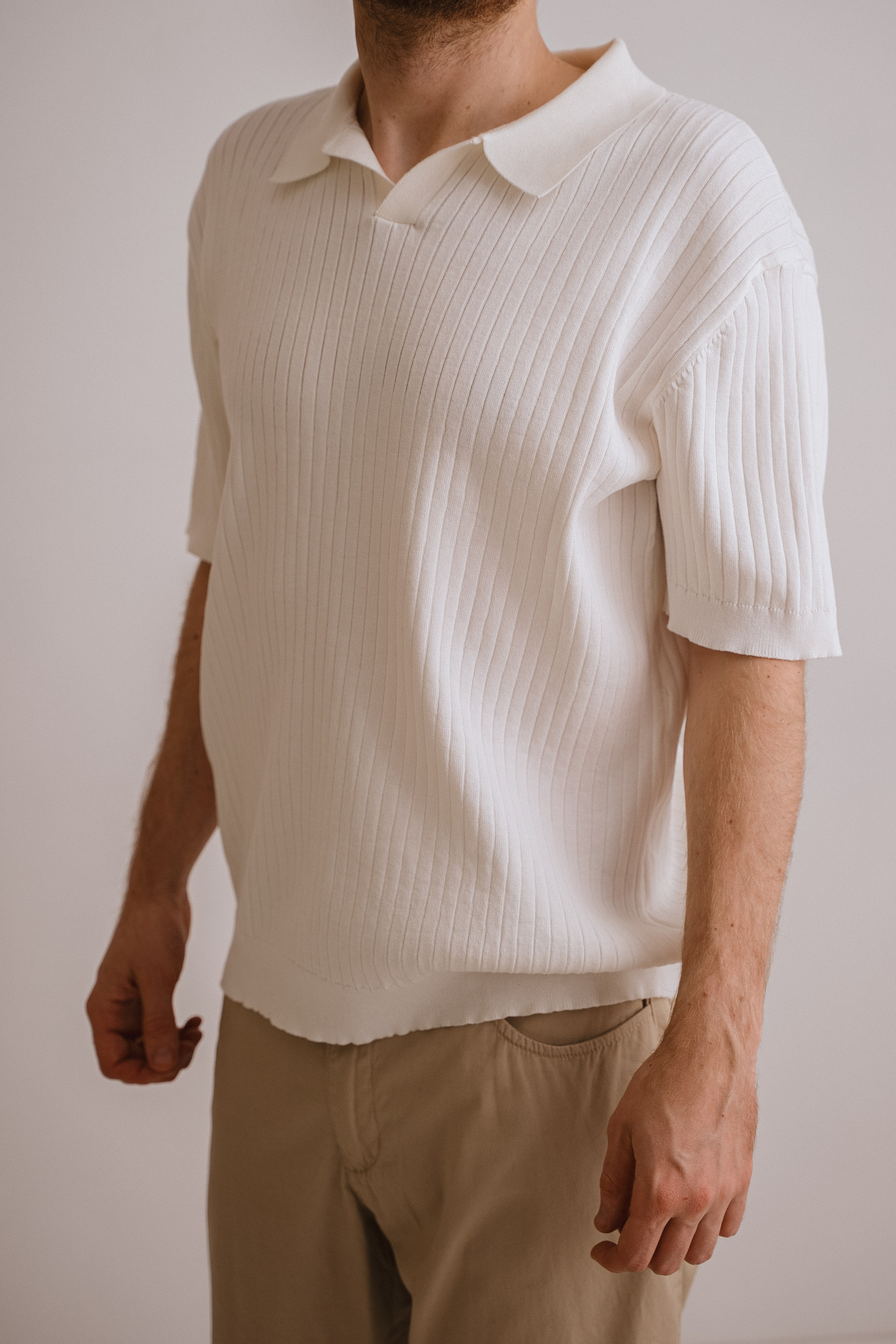 БЕЛОЕ ПОЛО В РУБЧИК XL. Фотостудия в Люберцах